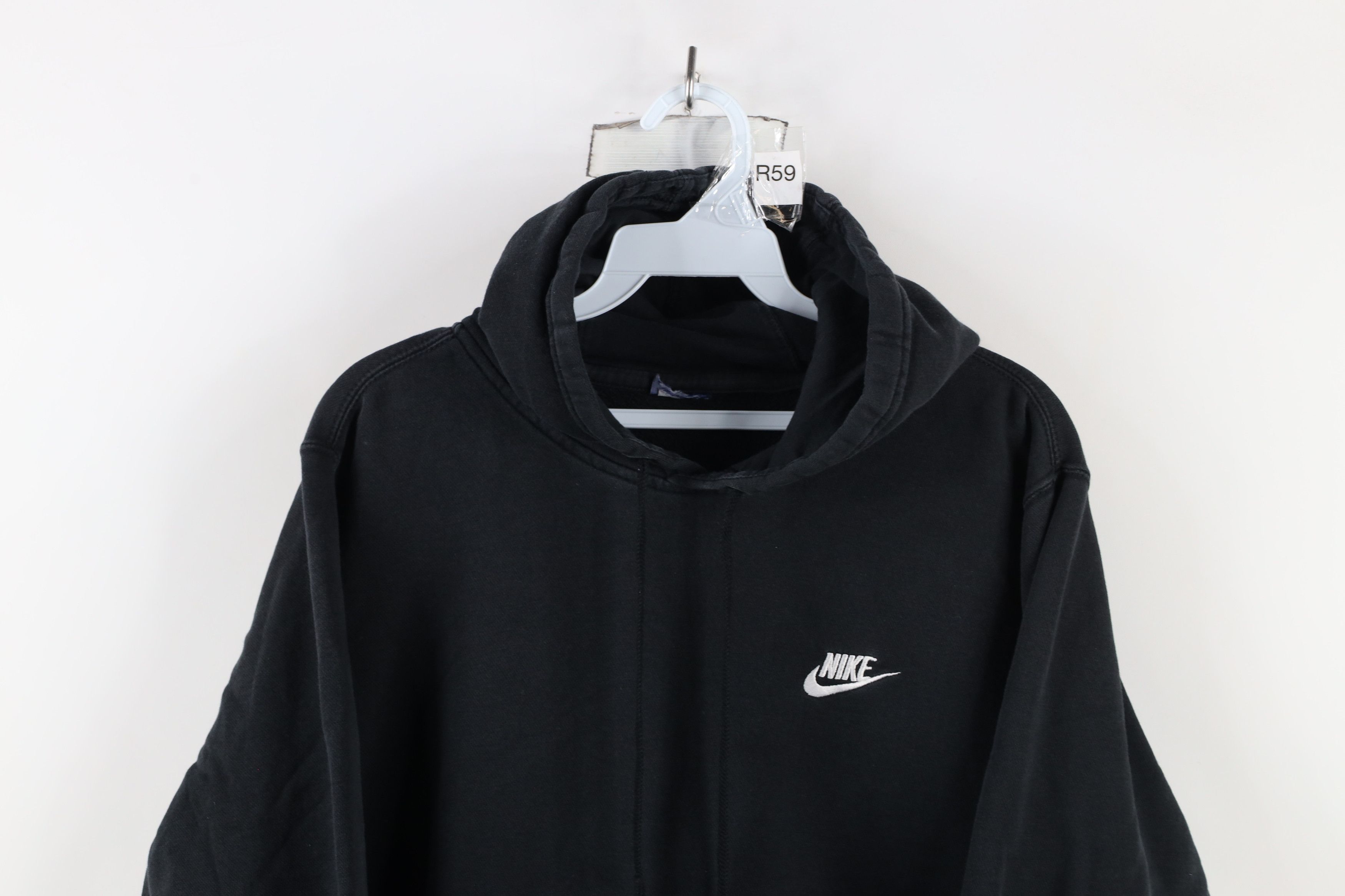 Nike × Vintage Vintage Nike Scott Mini Swoosh Hoodie Sweatshirt Black Size US M / EU 48-50 / 2 - 2 Thumbnail