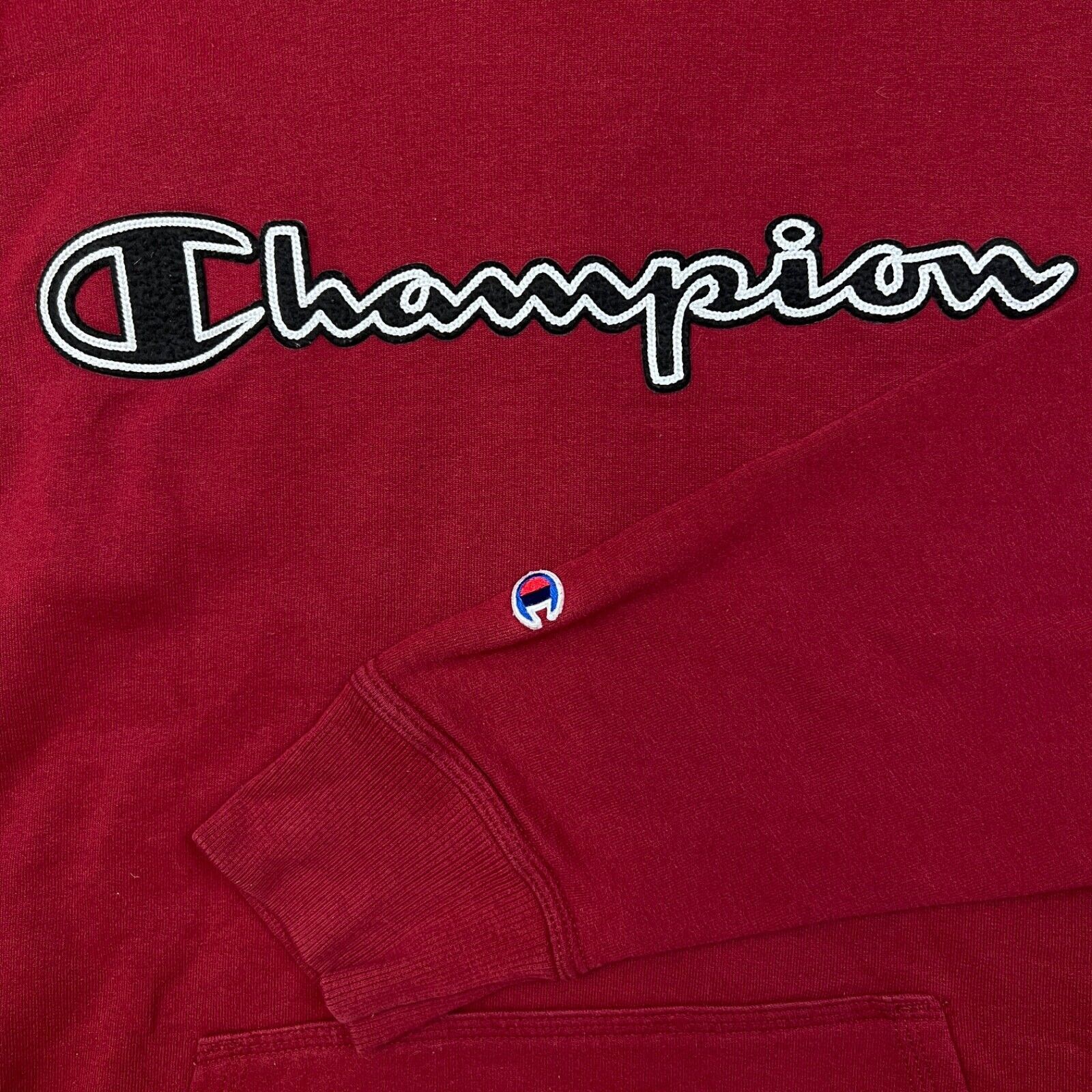 Champion × Vintage Champion Hoodie Large Authentic Pullover Hooded Sweatshirt Size US L / EU 52-54 / 3 - 2 Thumbnail