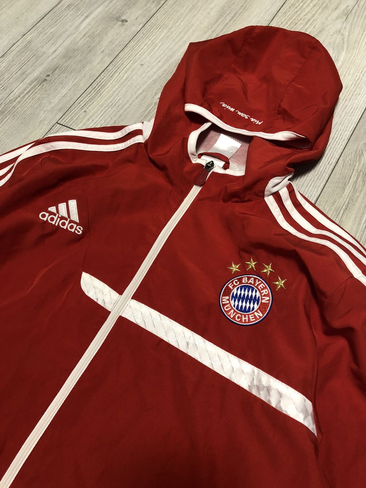Vintage Adidas Bayern Munich 2013 Soccer Tracktop Jacket Size US XL / EU 56 / 4 - 2 Thumbnail