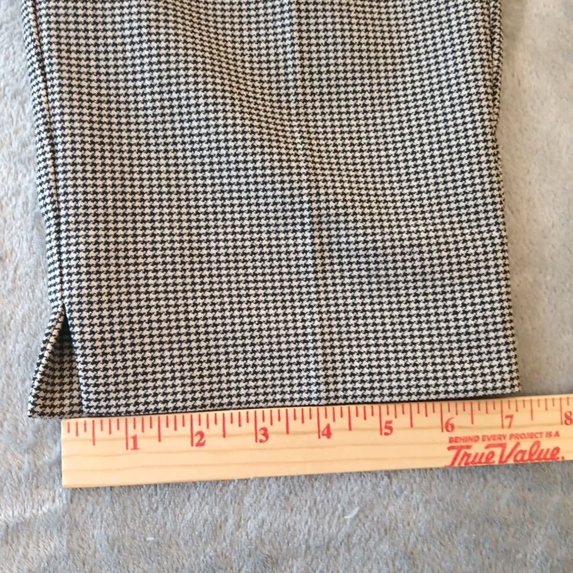 Vintage Zac & Rachel Pants Womens 14P Gray Ankle Size Black Houndstooth Pull Stretch Size 36" / US 14 / IT 50 - 6 Thumbnail