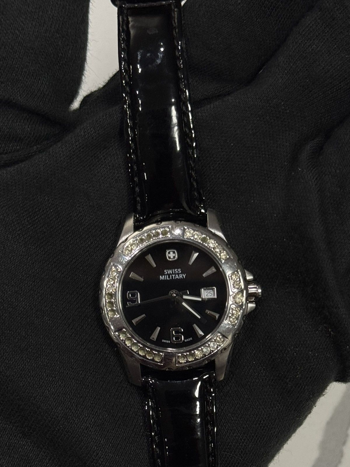 Swissgear Swiss Military Rhinestone Watch w/ Patent Leather Strap Size ONE SIZE - 7 Thumbnail