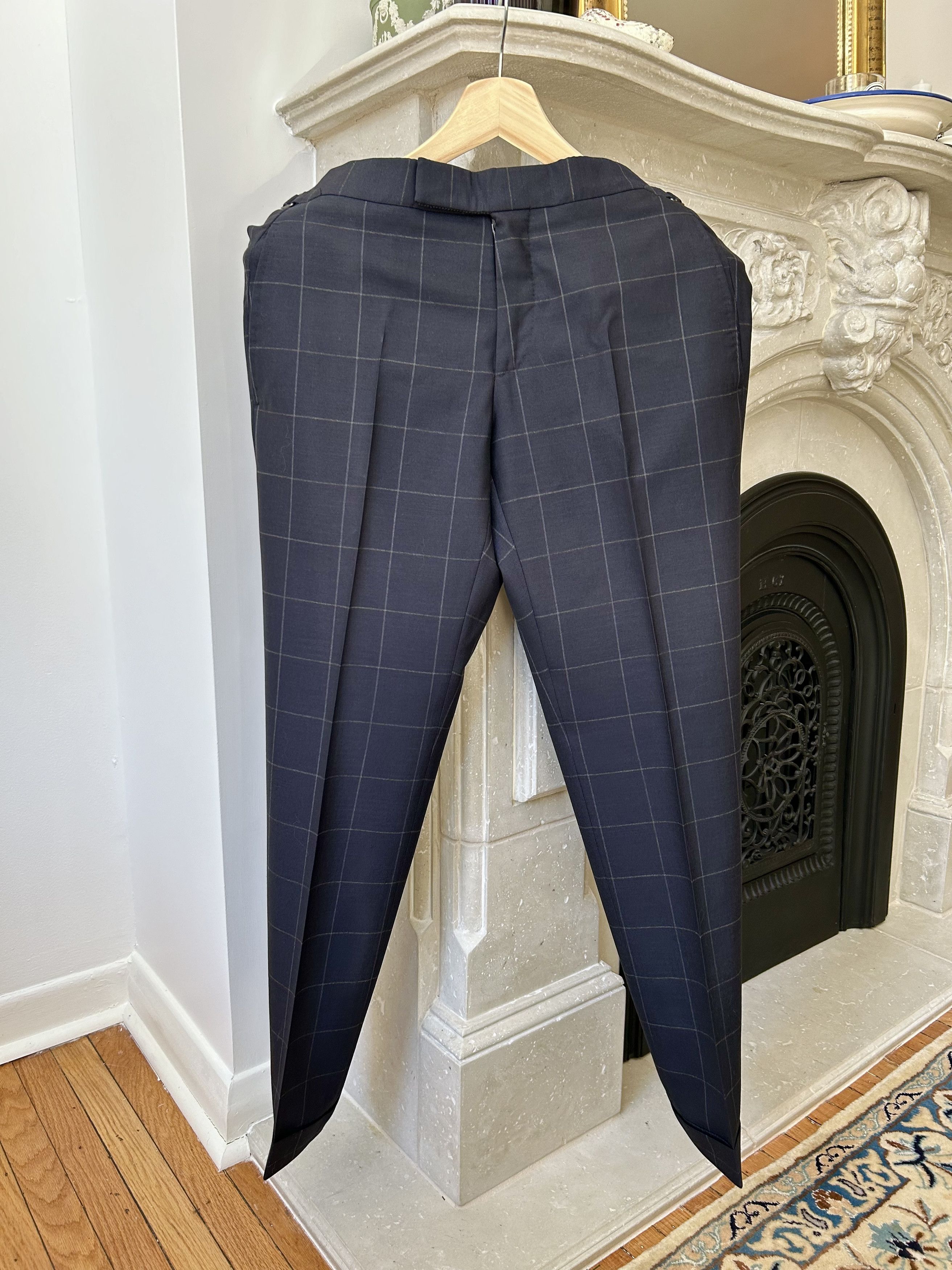 Tom Ford Tom Ford Navy Blue Windowpane Spencer 3-Piece Suit Size 36R Size 36R - 10 Thumbnail
