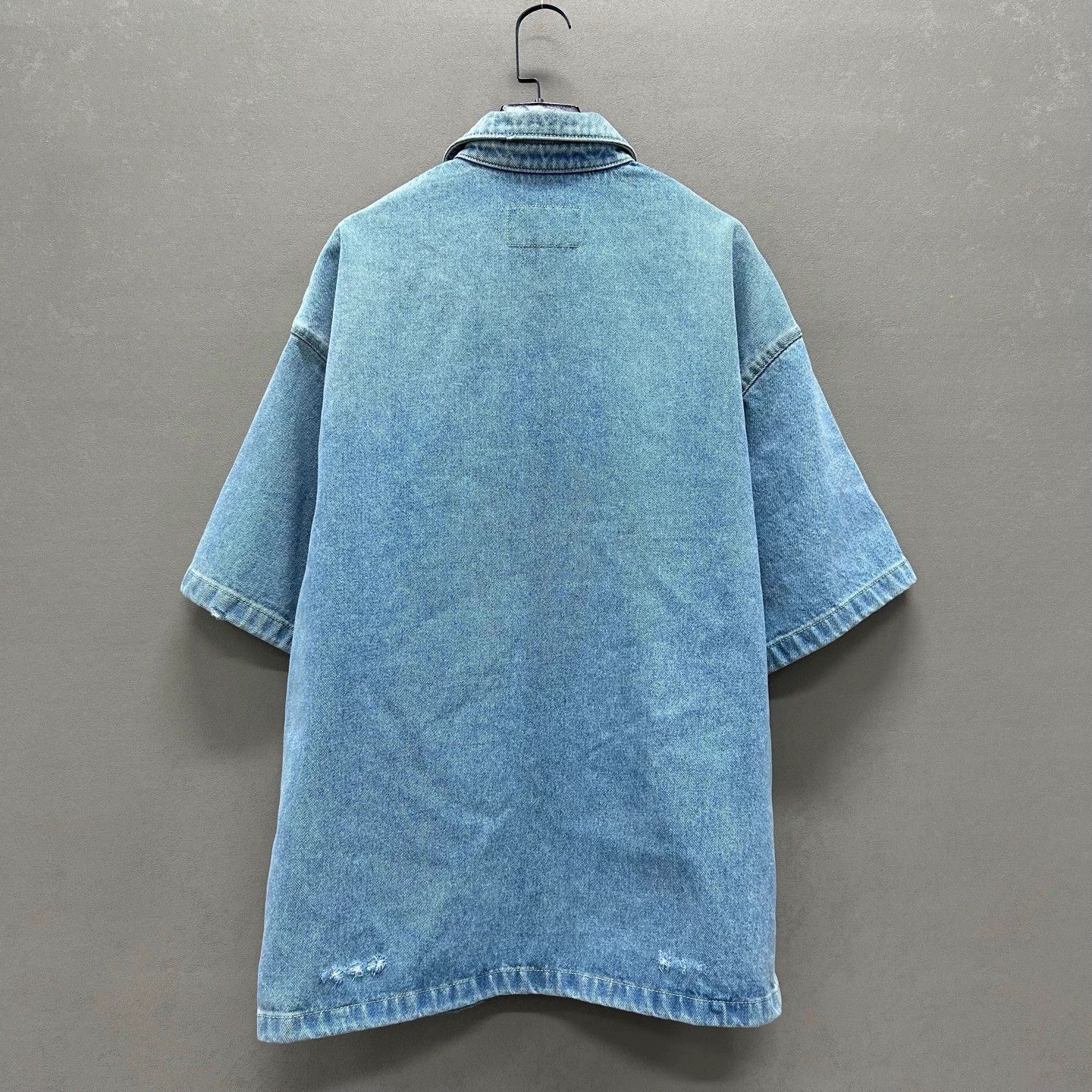 Prada Prada Washed Denim Collar Short Sleeve Shirt 99 New Size S Size US S / EU 44-46 / 1 - 2 Thumbnail