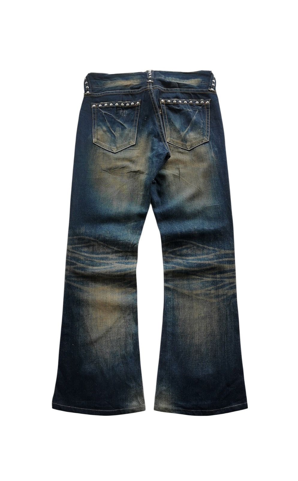 Vanquish Vanquish Studded Flare Mudwash Jeans - Size 30 Size US 30 / EU 46 - 6 Thumbnail