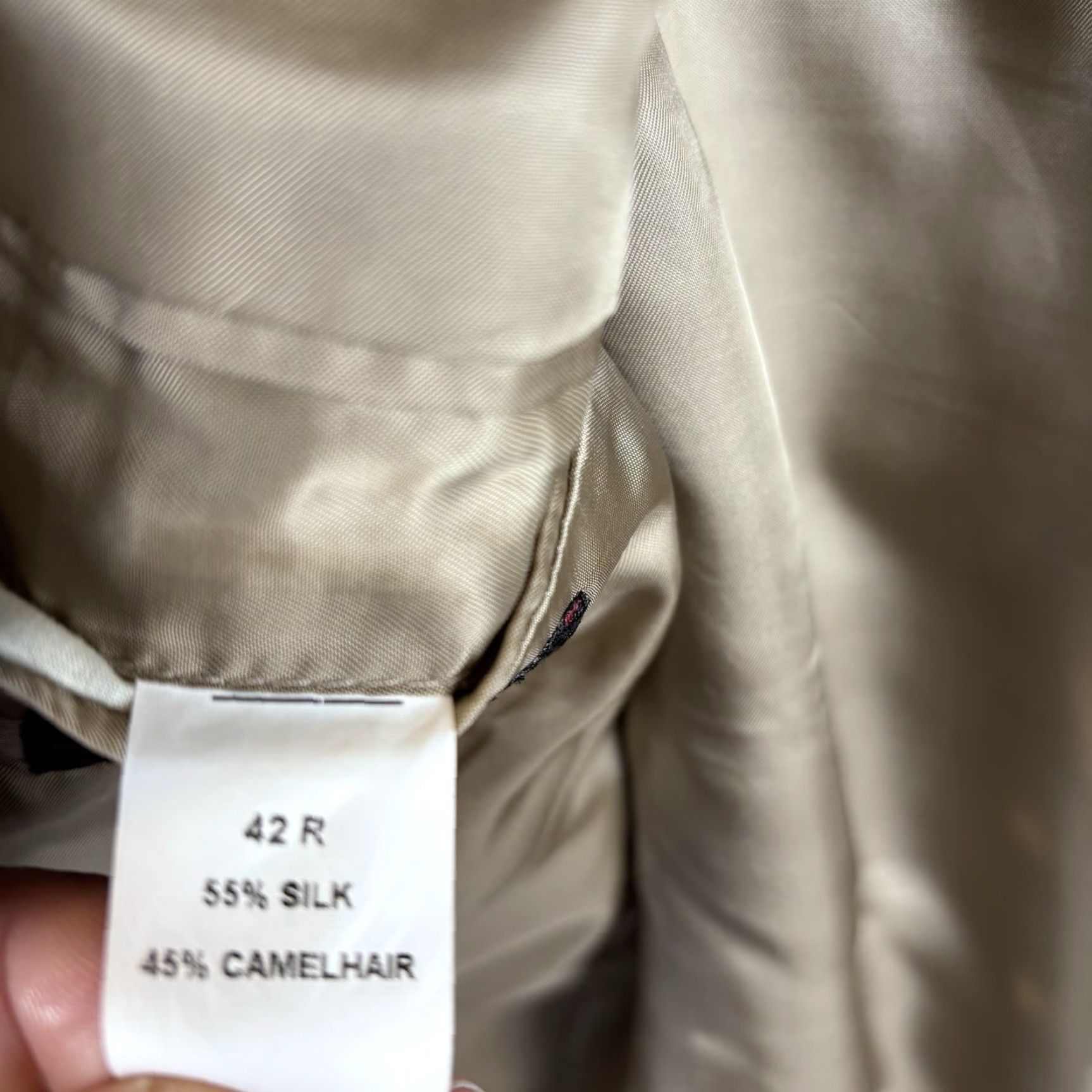 Jos. A. Bank Jos. A. Bank Sport Coat 42R Tan Black Glen Check Windowpane Silk Blend Blazer Blazer Jeans? Size 42R - 3 Thumbnail