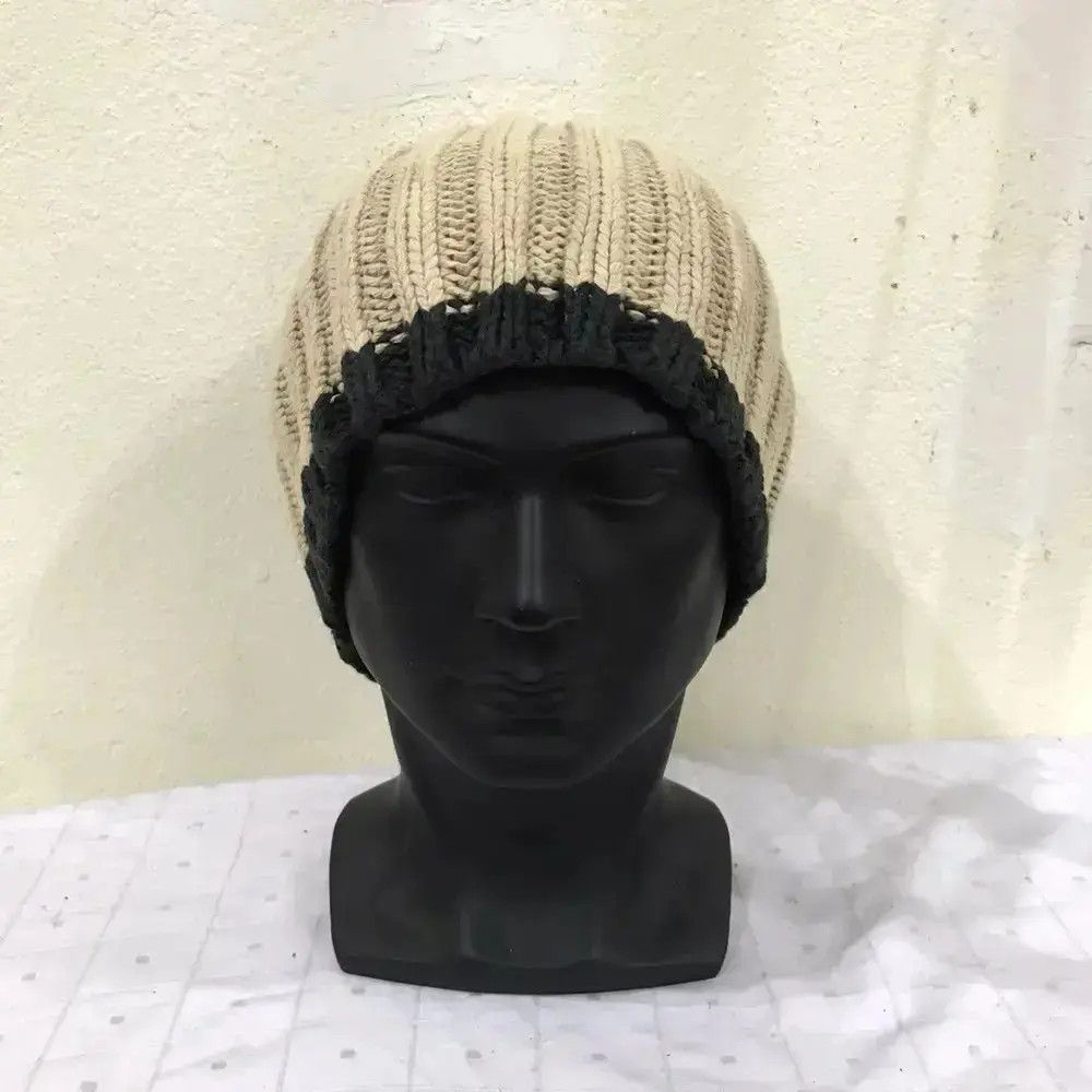 Vintage Japanese Brand Knit Design Beanie Hat Size ONE SIZE - 3 Thumbnail