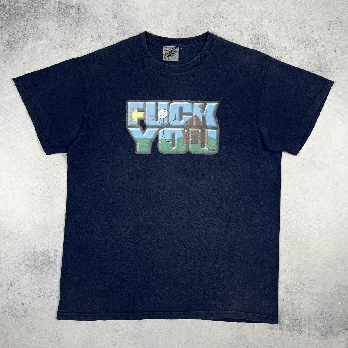 Hook-Ups Vintage NC17 “Fuck You” faded T Shirt 90’s Size US M / EU 48-50 / 2 - 2 Thumbnail