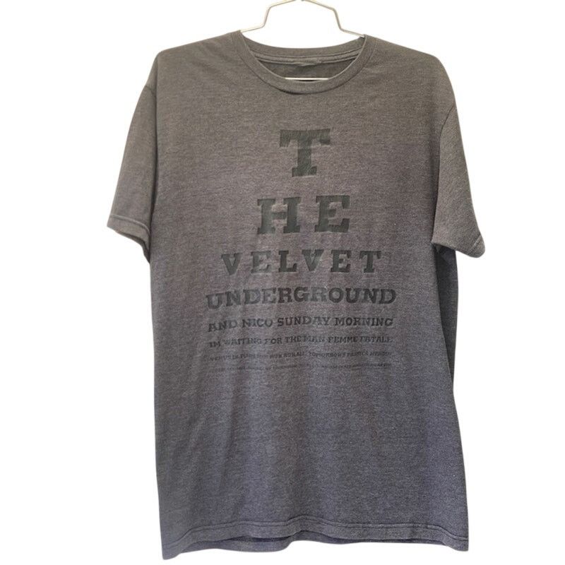 Junk Food The Velvet Underground- Eye Chart TShirt Song Titles OOP - L Size US L / EU 52-54 / 3 - 1 Thumbnail