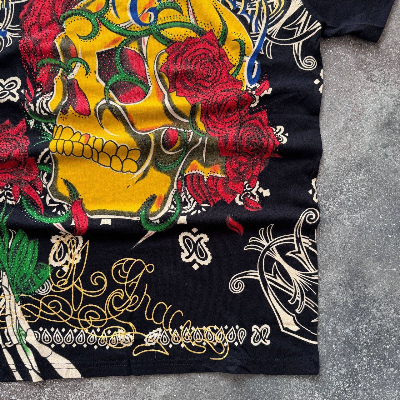 Christian Audigier Christian Audigier (Ed Hardy) Rhinestones Y2K T-Shirt Size US L / EU 52-54 / 3 - 7 Thumbnail
