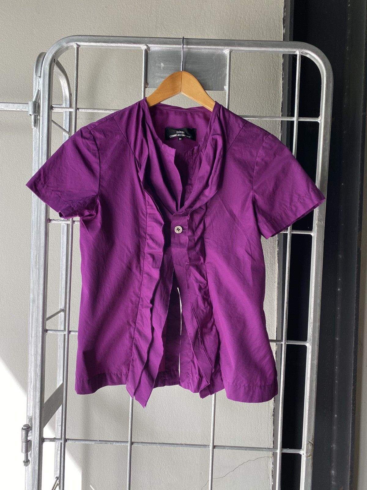 Comme des Garcons COMME des GARCONS Ruffled Purple Blouse Shirt Size M / US 6-8 / IT 42-44 - 16 Thumbnail