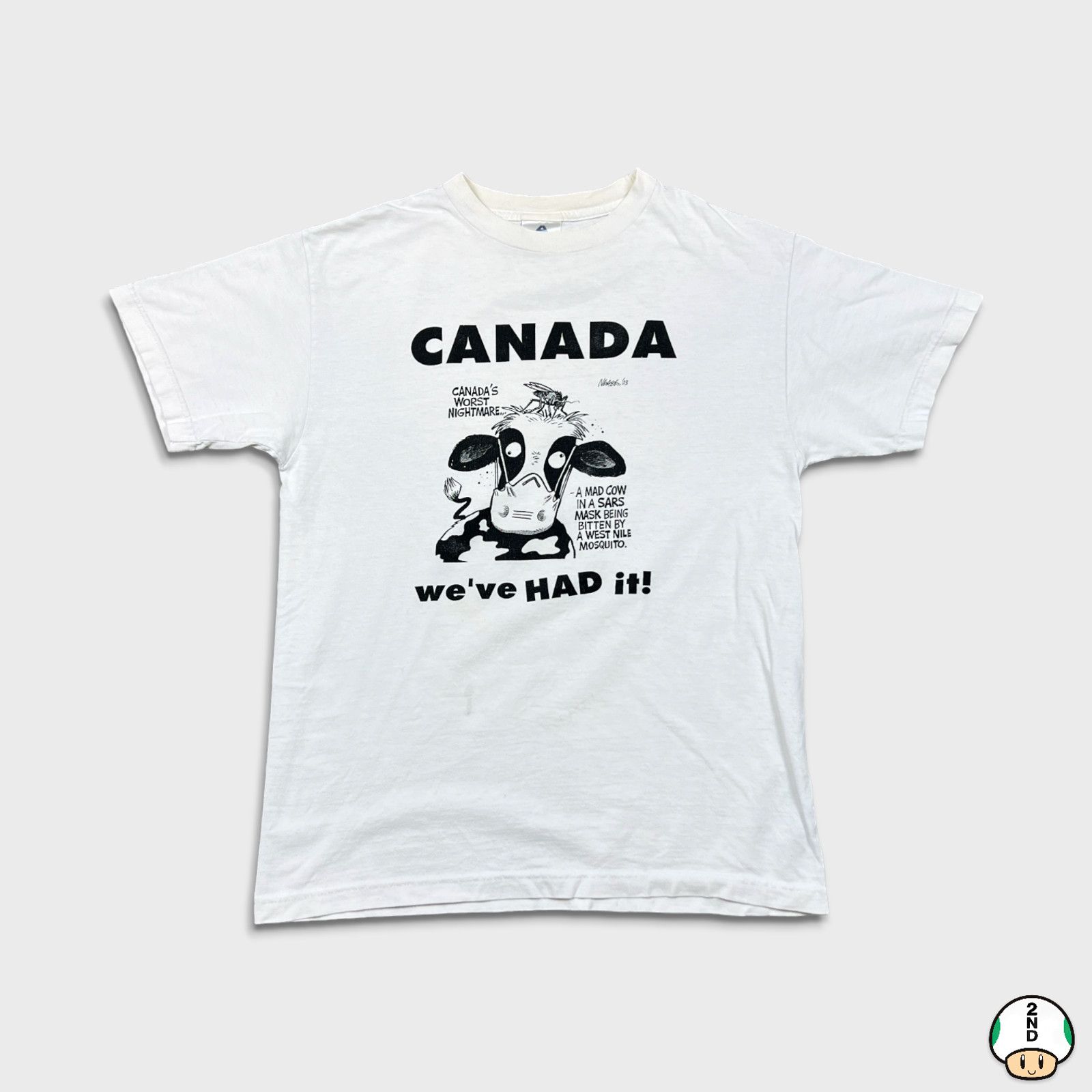 AAA × Vintage Vintage 2003 Canada Mad Cow Disease T Shirt SARS Graphic Tee Size US M / EU 48-50 / 2 - 1 Thumbnail