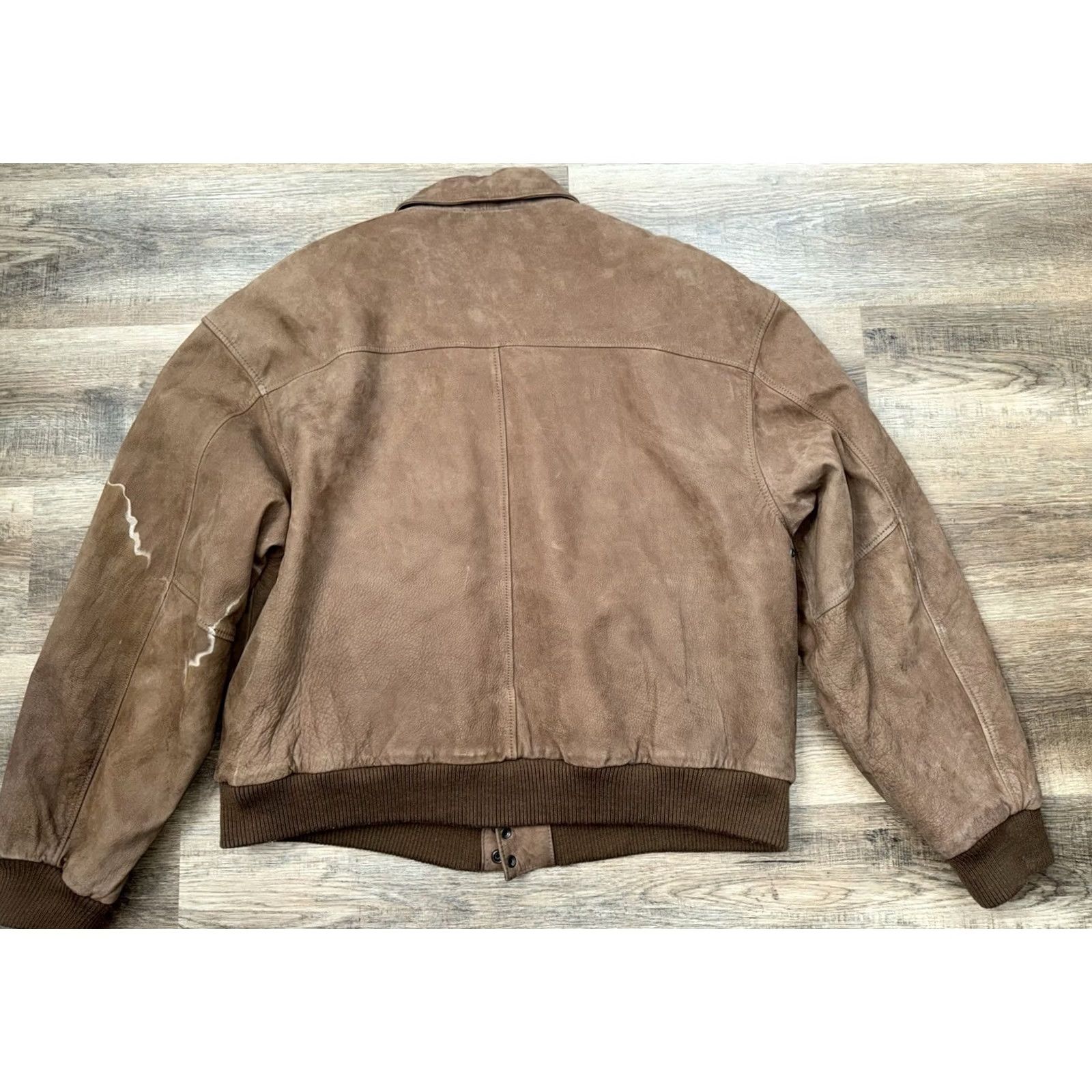 Vintage Vintage Cayenne Leather Bomber Jacket - Brown - Mens - XL - Zip - Softshell Size US XL / EU 56 / 4 - 7 Thumbnail