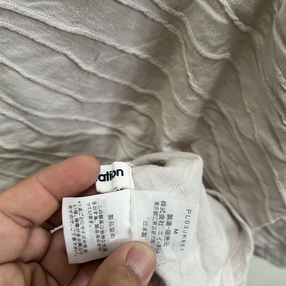 Issey Miyake Vintage Plantation by Issey Miyake Pleated Tees Size US XS / EU 42 / 0 - 7 Thumbnail