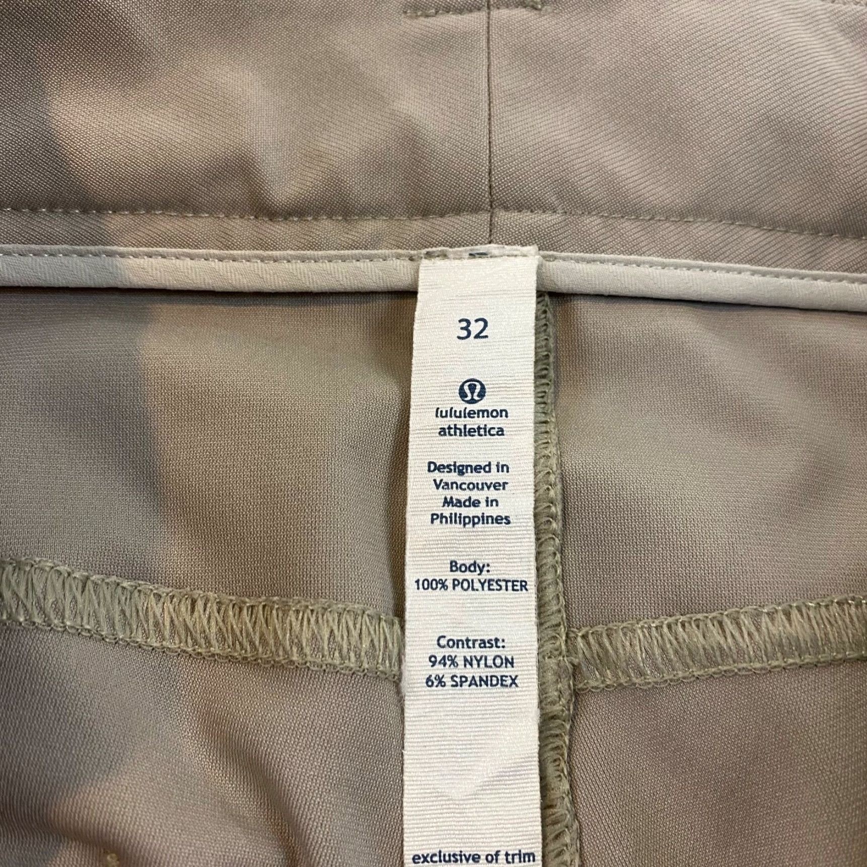 Lululemon Lululemon Commission Pants Men 32x33 Straight Beige Khaki Performance Pockets Flat Front 5-Pocket Design Size US 32 / EU 48 - 4 Thumbnail