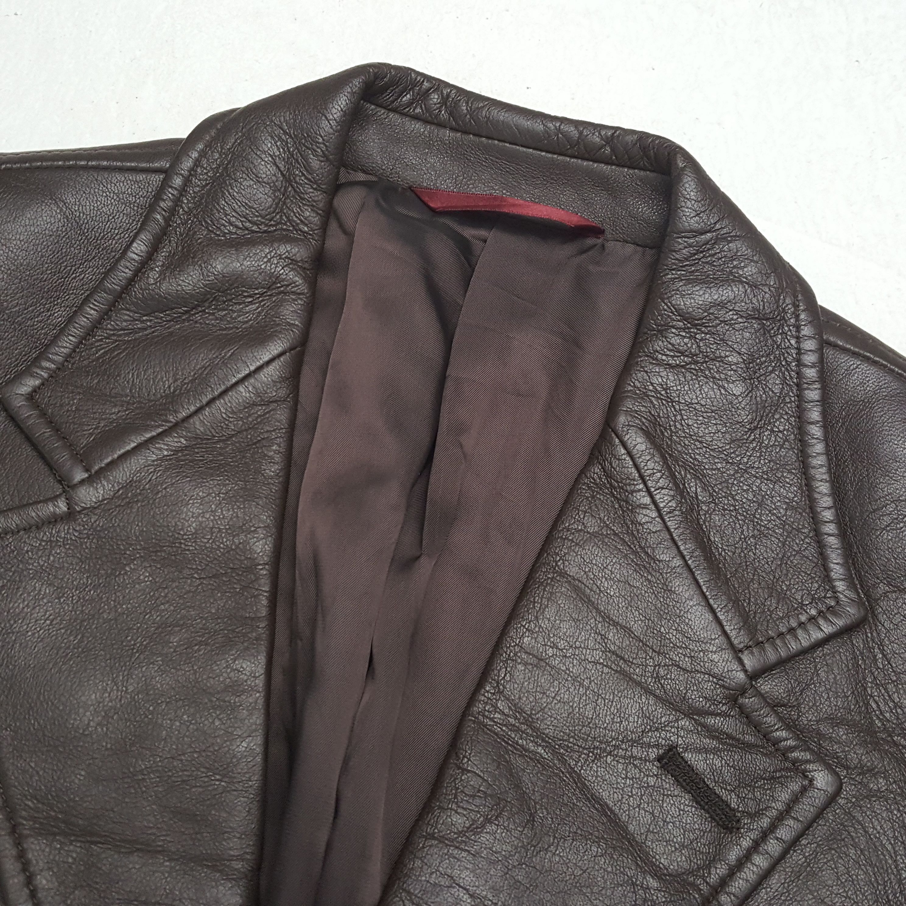 Paul Smith × Vintage Vintage PAUL SMITH Fashion Brand Leather Blazer Size 36S - 10 Thumbnail