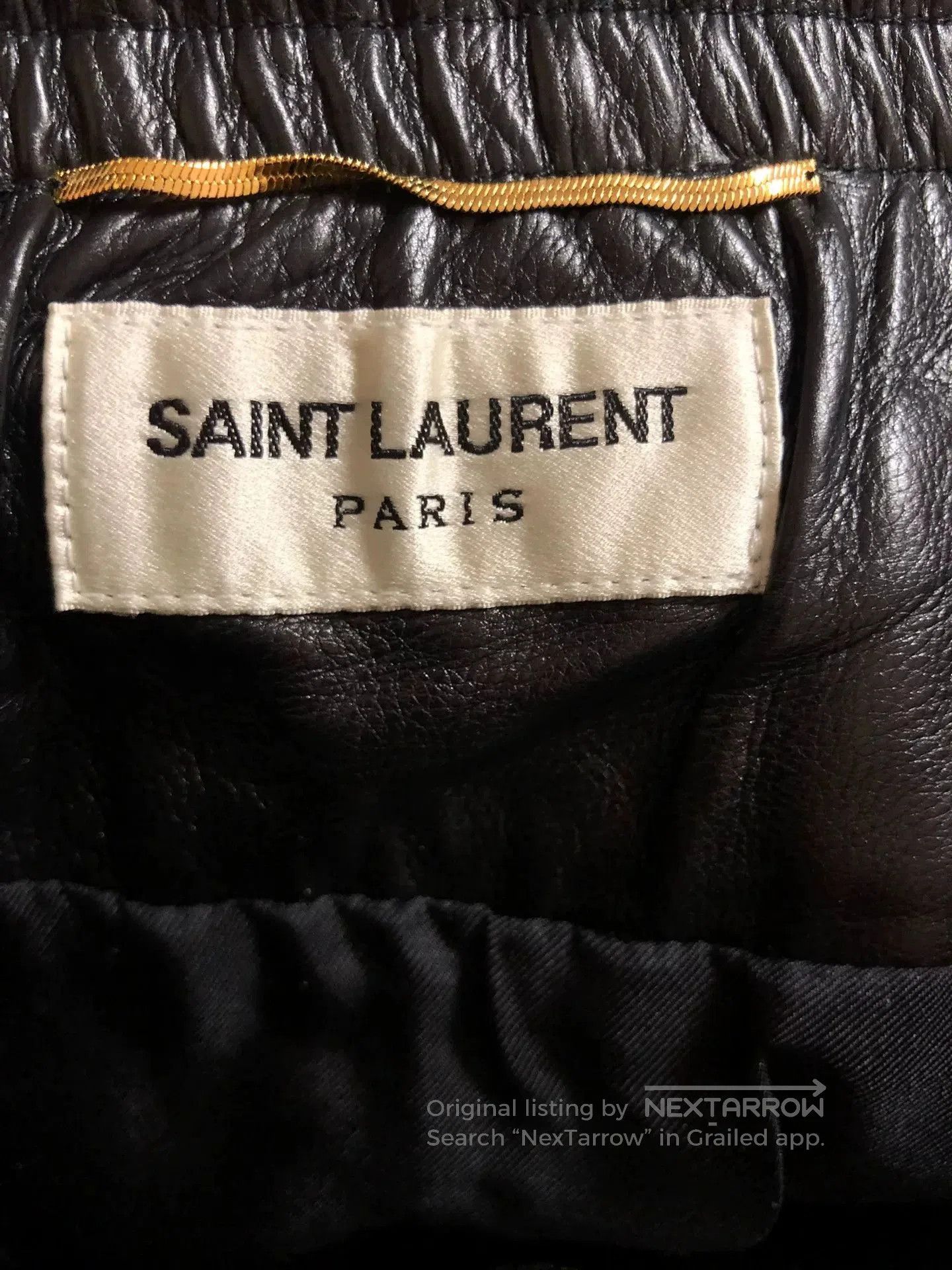 Yves Saint Laurent saint laurent black leather mini skirt. Size 39" - 6 Thumbnail