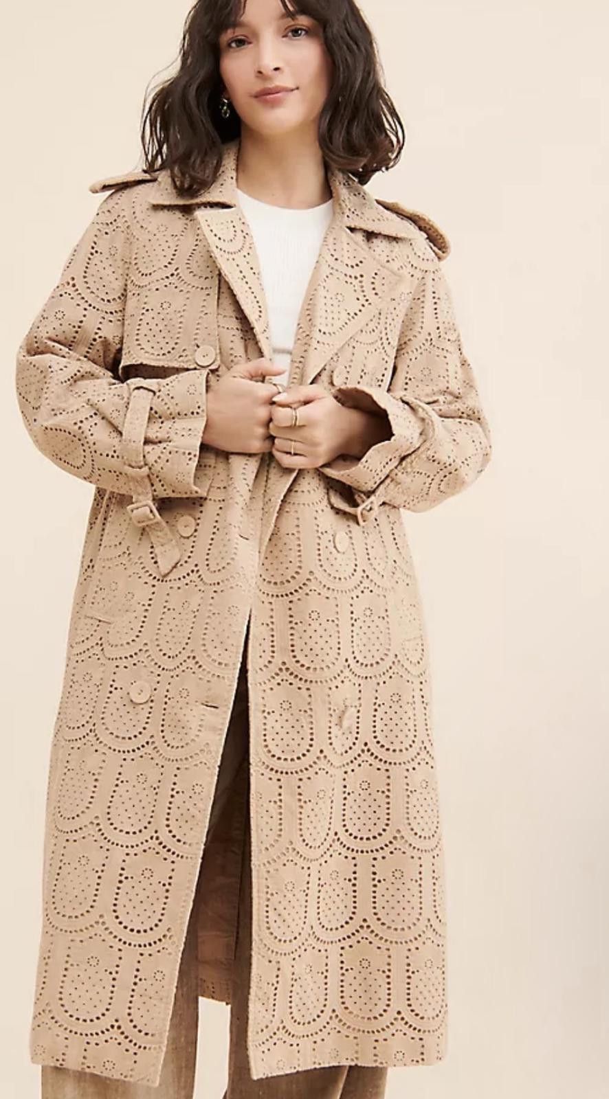 Farm Rio Farm Rio Embroidered Pineapple Cotton Trench Coat Size S / US 4 / IT 40 - 3 Thumbnail