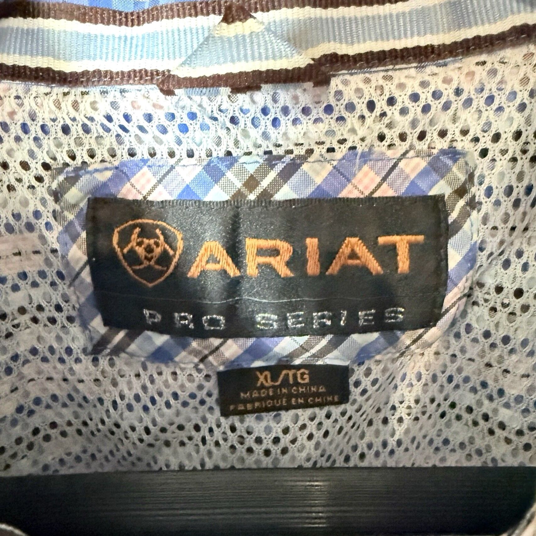 Ariat Ariat Pro Series Plaid Short Sleeve Button Down Mens XL Size US 36 / EU 52 - 4 Thumbnail