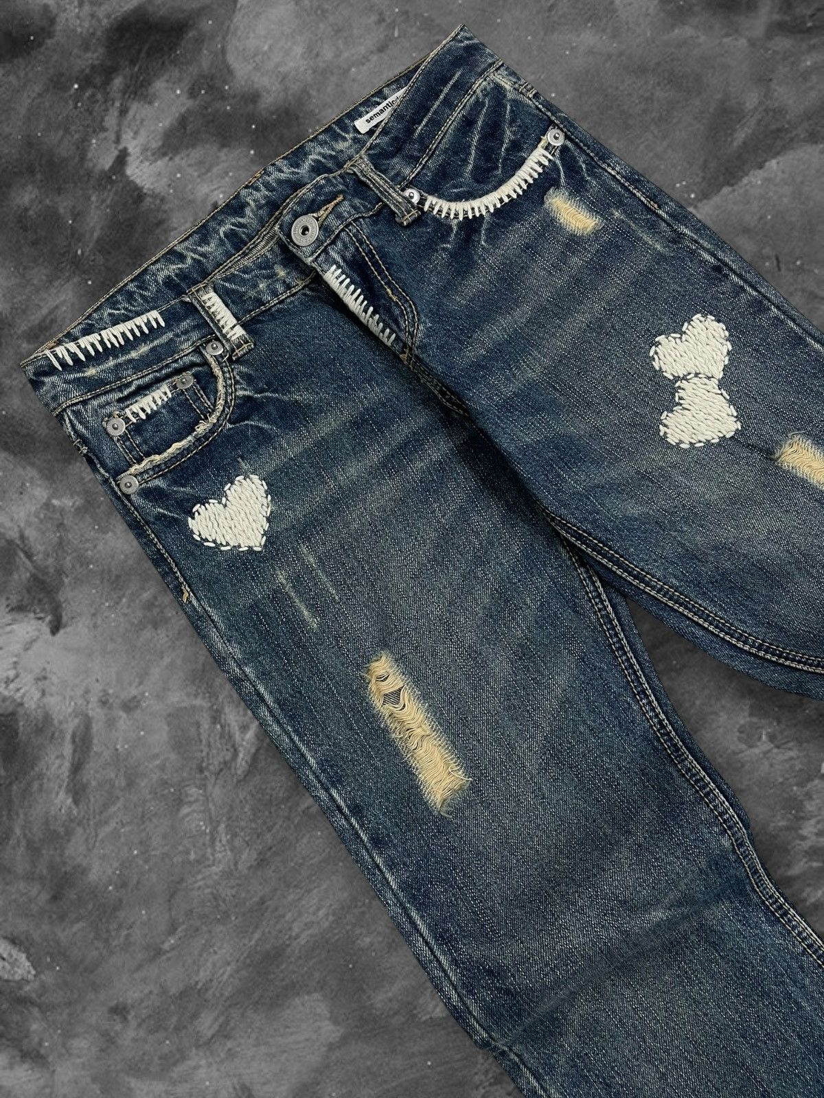 semanticdesign Vintage Rare 90s Japan Designer Semantic Design Flared Denim Size US 30 / EU 46 - 3 Thumbnail