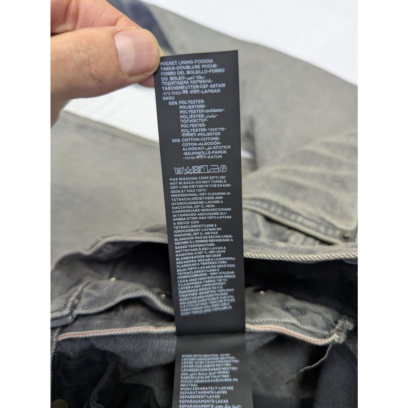 Tom Ford o1rshd1 Q:3 / Slim Denim Jeans in Grey Size US 34 / EU 50 - 17 Thumbnail