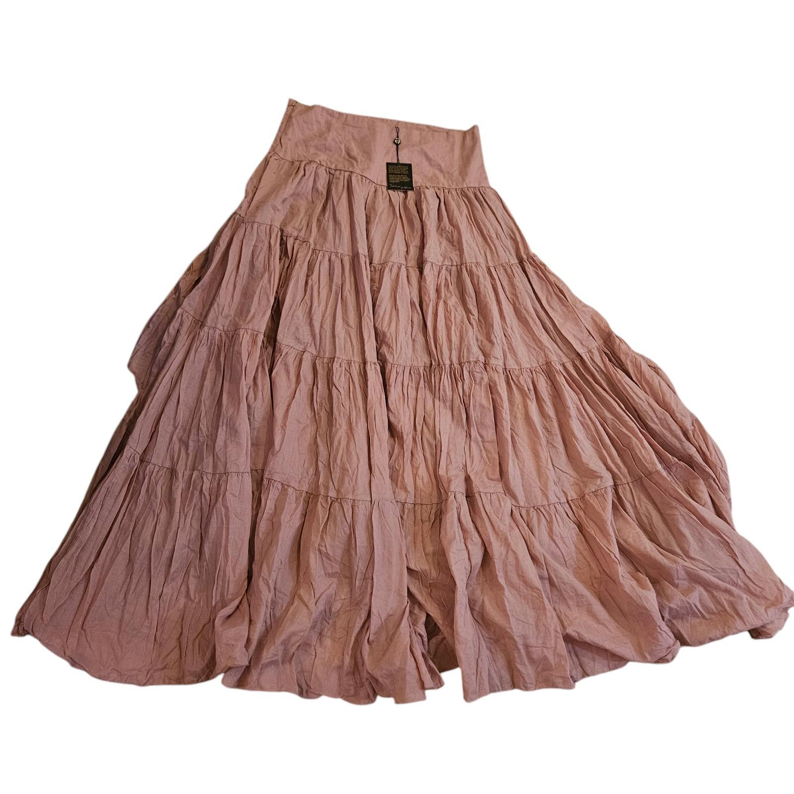 Designer Erika Peña Layered Maxi Skirt - NWT- Boho SZ M/L Size 32" / US 10 / IT 46 - 2 Thumbnail