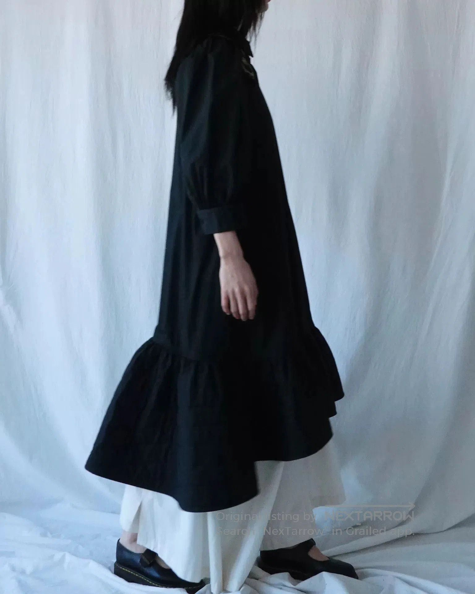 RIPVANWINKLE Quilted Black Puff Hem Dress. Size M / US 6-8 / IT 42-44 - 2 Thumbnail