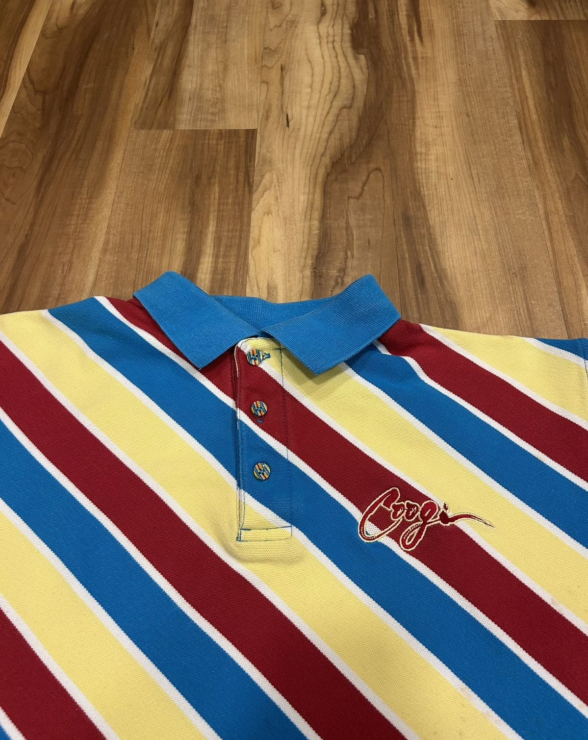 Coogi Coogi Multicoloured Striped Polo Shirt Size US XXL / EU 58 / 5 - 2 Thumbnail