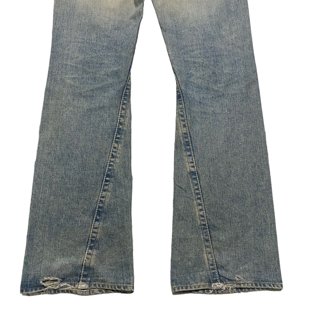 Japanese Brand Union Made Purple&Yellow Mudwash Denim Flare Jeans Size US 30 / EU 46 - 14 Thumbnail