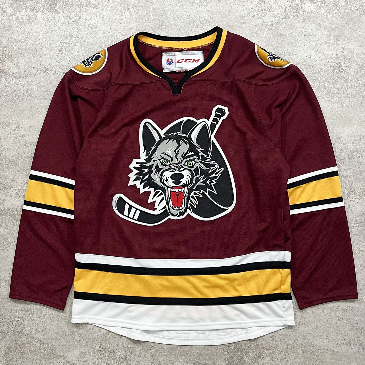 image of VTG 90's Ahl Chicago Wolves Minor League Ccm Hockey Jersey, Men's (Size Medium)