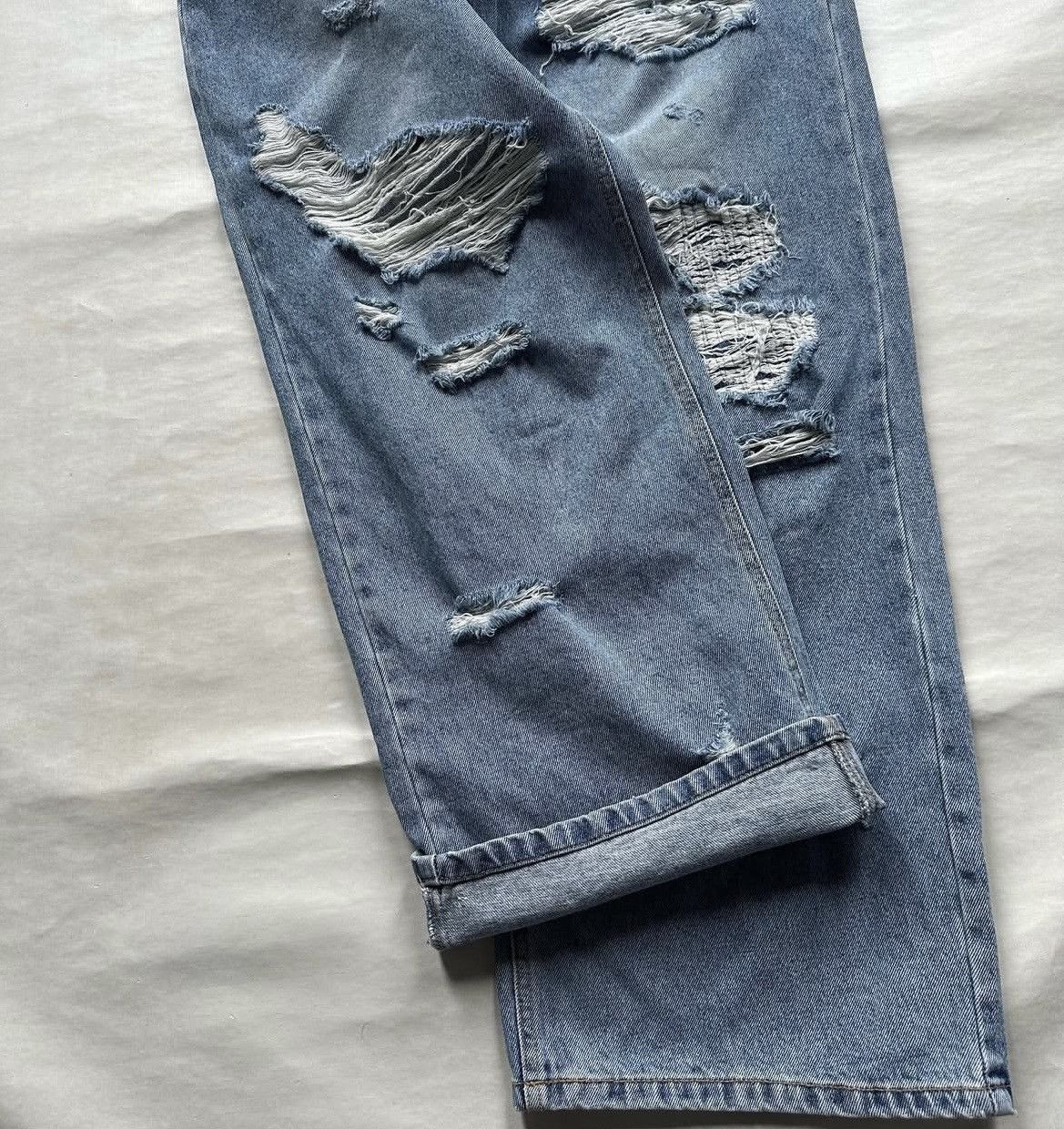 Hysteric Glamour MUSE Ripped Washed Wide Denim Pants Size US 32 / EU 48 - 6 Thumbnail