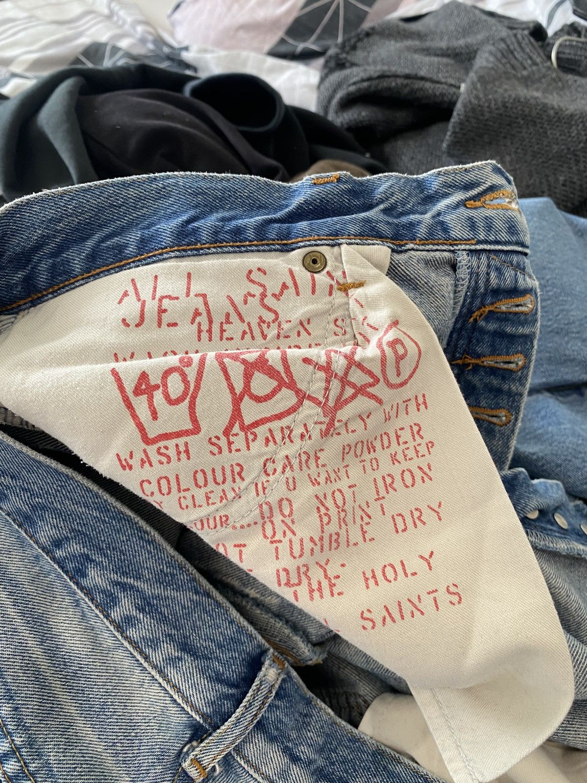 Allsaints × Vintage AllSaints Denim Jeans 36/32 opium Jesus pants flared y2k Size US 36 / EU 52 - 14 Thumbnail