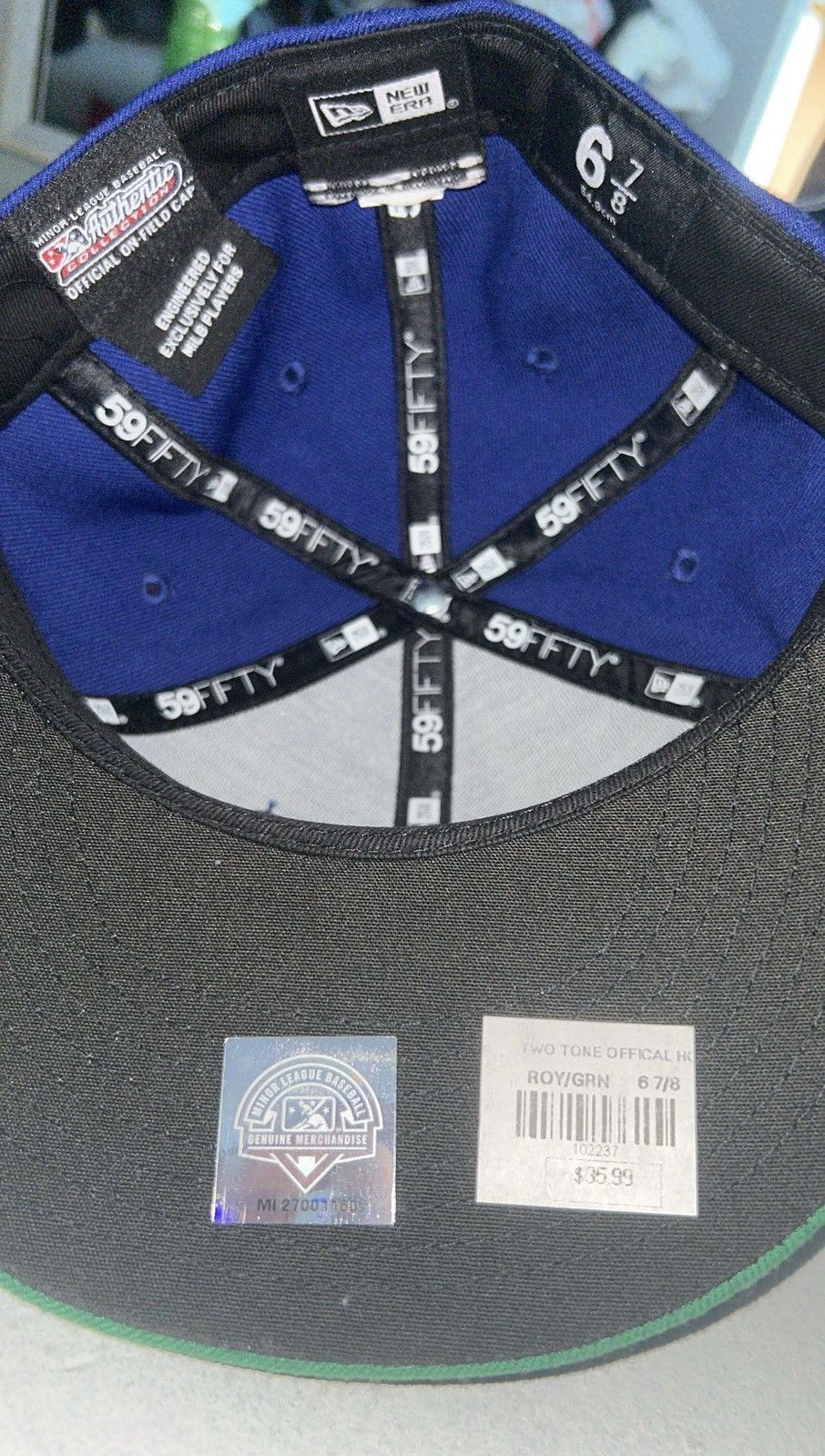 Hartford × MLB × New Era 6 7/8 Hartford Yard Goats New Era On-Field Home Cap Two-Tone Size ONE SIZE - 3 Thumbnail