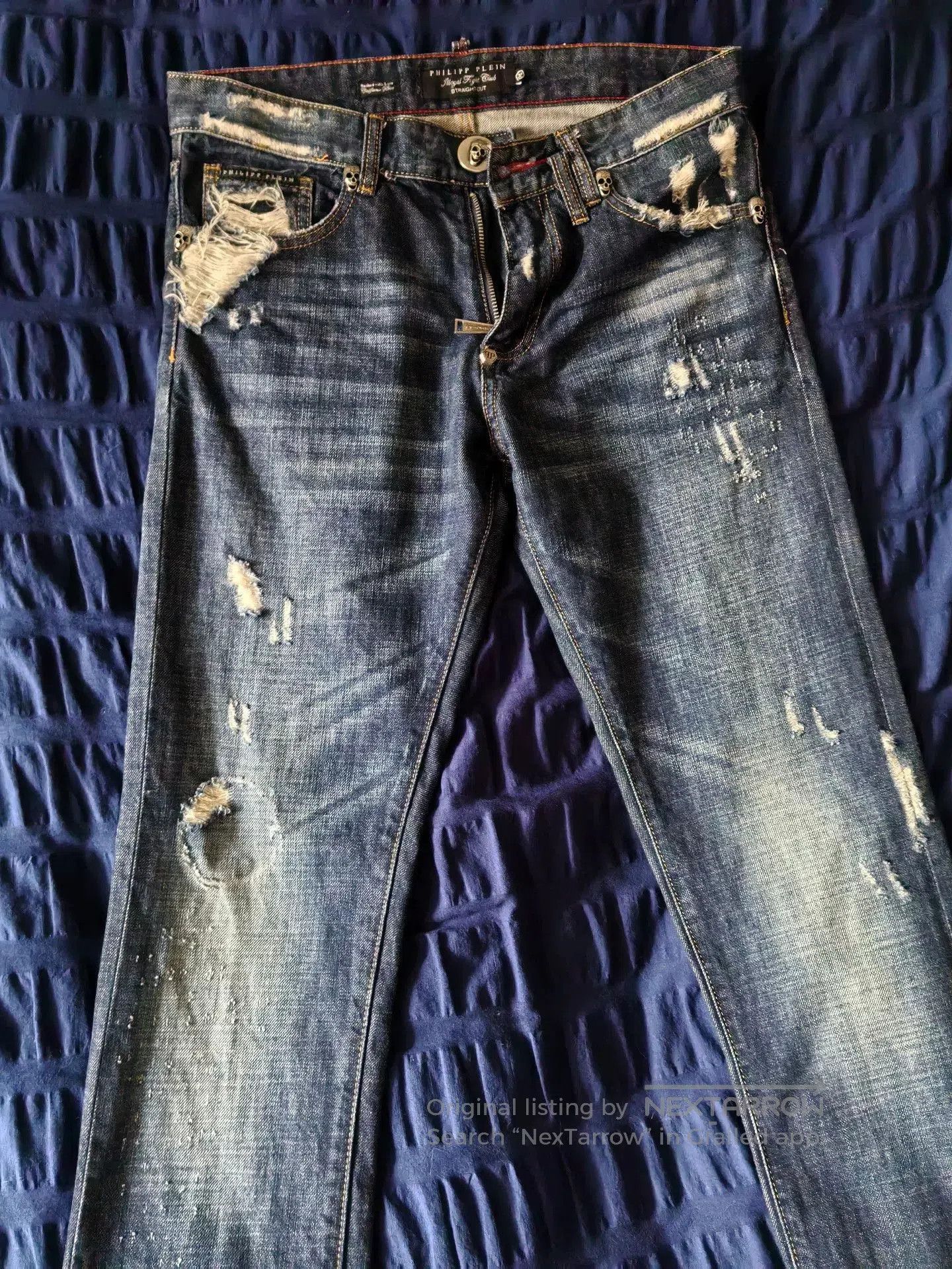 Philipp Plein Philipp Plein Men's Cotton Distressed Jeans. Size US 32 / EU 48 - 1 Thumbnail