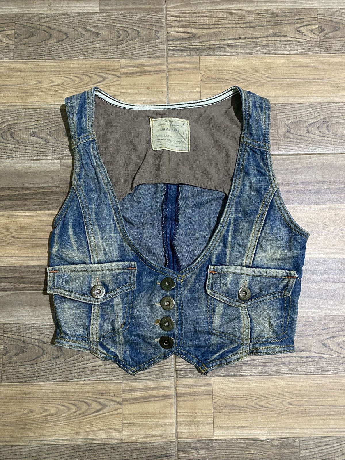 Japanese Brand LOLITA VEST DENIM Size S / US 4 / IT 40 - 1 Thumbnail