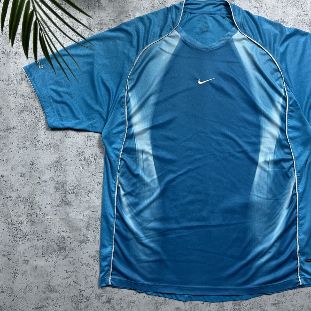 Nike 00s NIKE CENTRAL SWOOSH VINTAGE DRILL OVERSIZED TEE T-SHIRT Size US XL / EU 56 / 4 - 2 Thumbnail