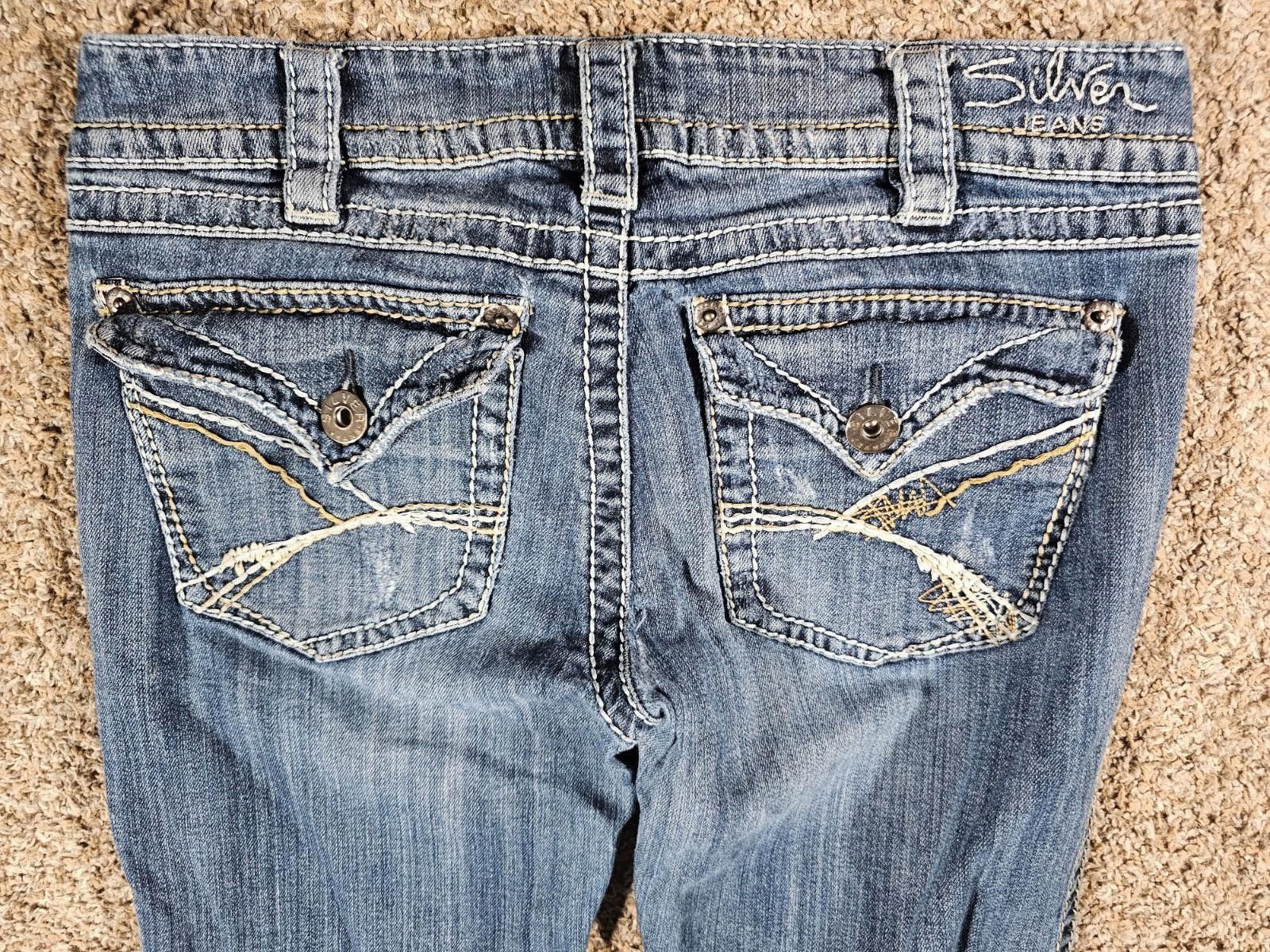 Silver Jeans Co. Silver Jeans Mckenzie Slim bootcut Womens 30x34 Flap Pockets Size 30" / US 8 / IT 44 - 10 Thumbnail