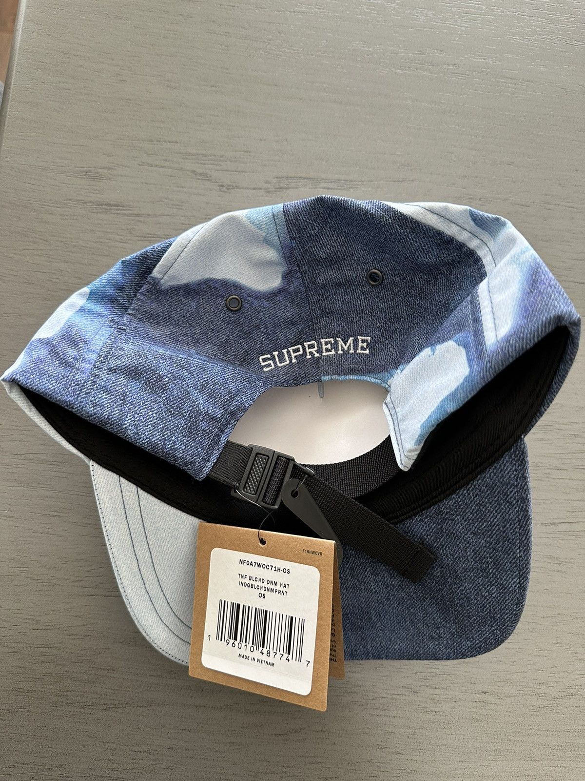 Supreme × The North Face Supreme x The North Face Bleached Denim Print 6 Panel Hat Size ONE SIZE - 8 Thumbnail