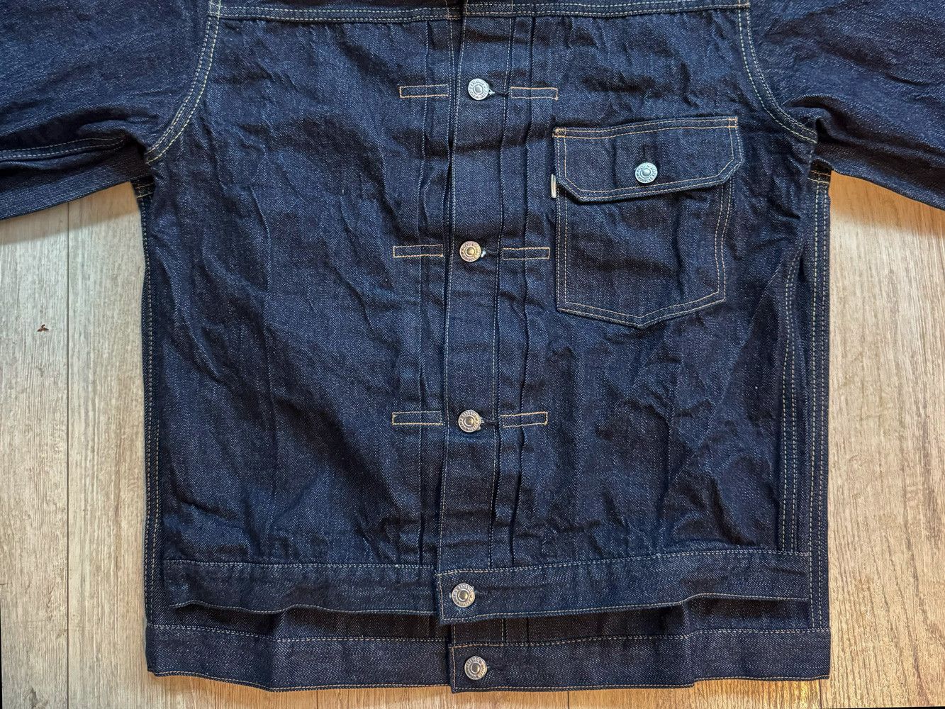 Japanese Brand DENIM BRIDGE Type 1 Jacket - Raw Selvedge - Made in Japan Size US XL / EU 56 / 4 - 12 Thumbnail