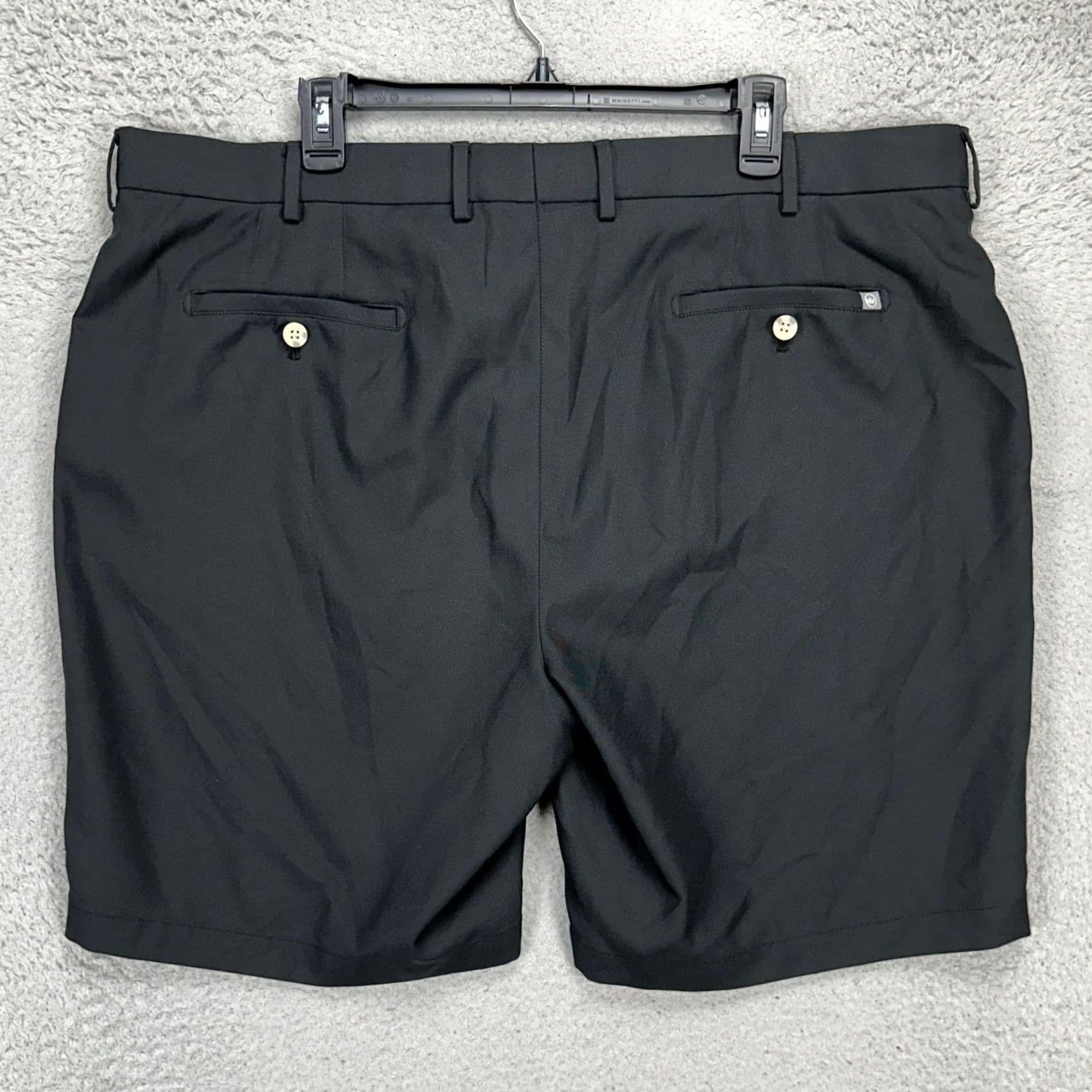 Peter Millar Peter Millar Mens Chino Golf Shorts Black 42 Performance Tech Flat Front Pocket Size US 42 / EU 58 - 2 Thumbnail