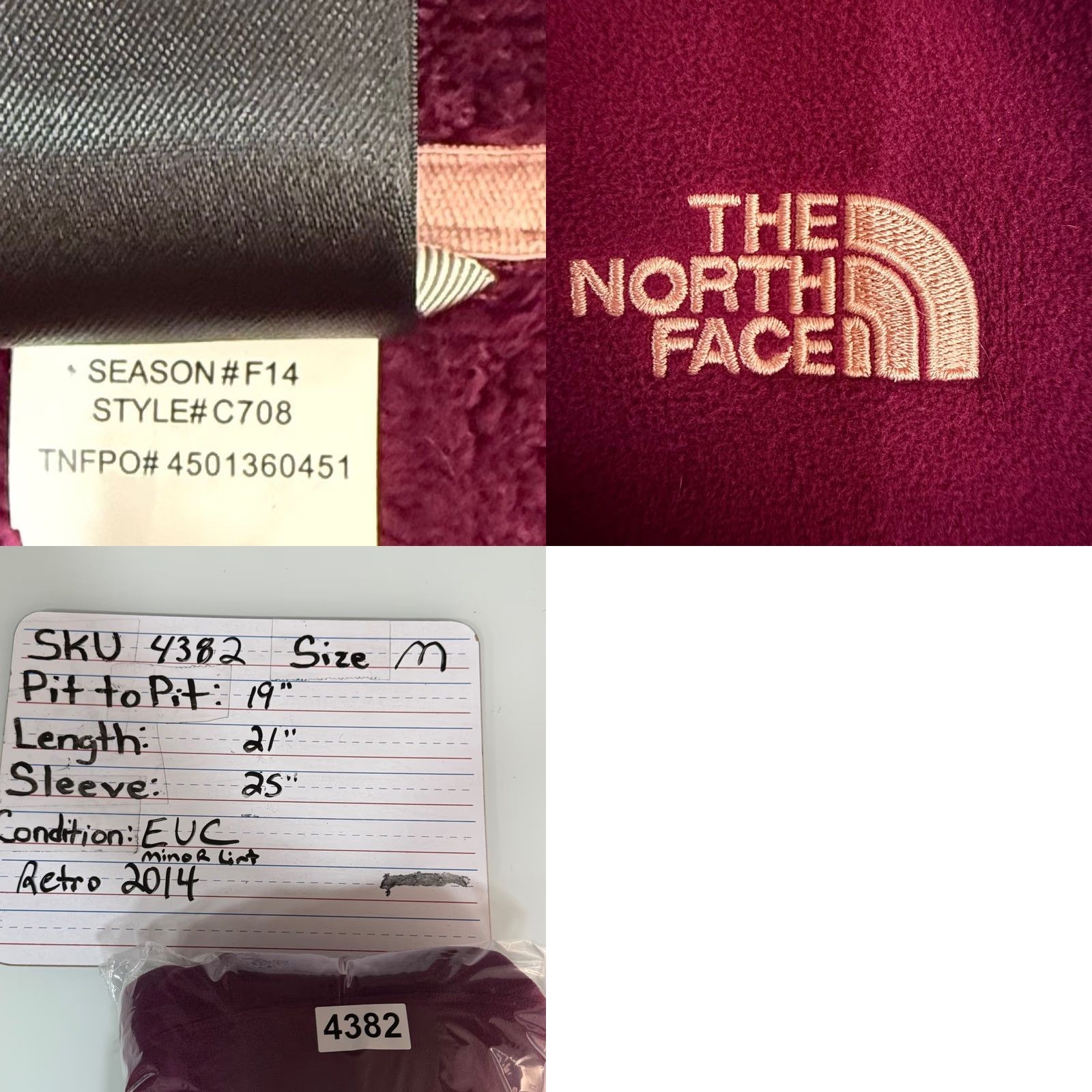 The North Face The North Face Morninglory M Full Zip Ultra Soft Fleece Jacket C708 Berry Purple / Pink Solid Zip Women's M EUC Size M / US 6-8 / IT 42-44 - 8 Thumbnail