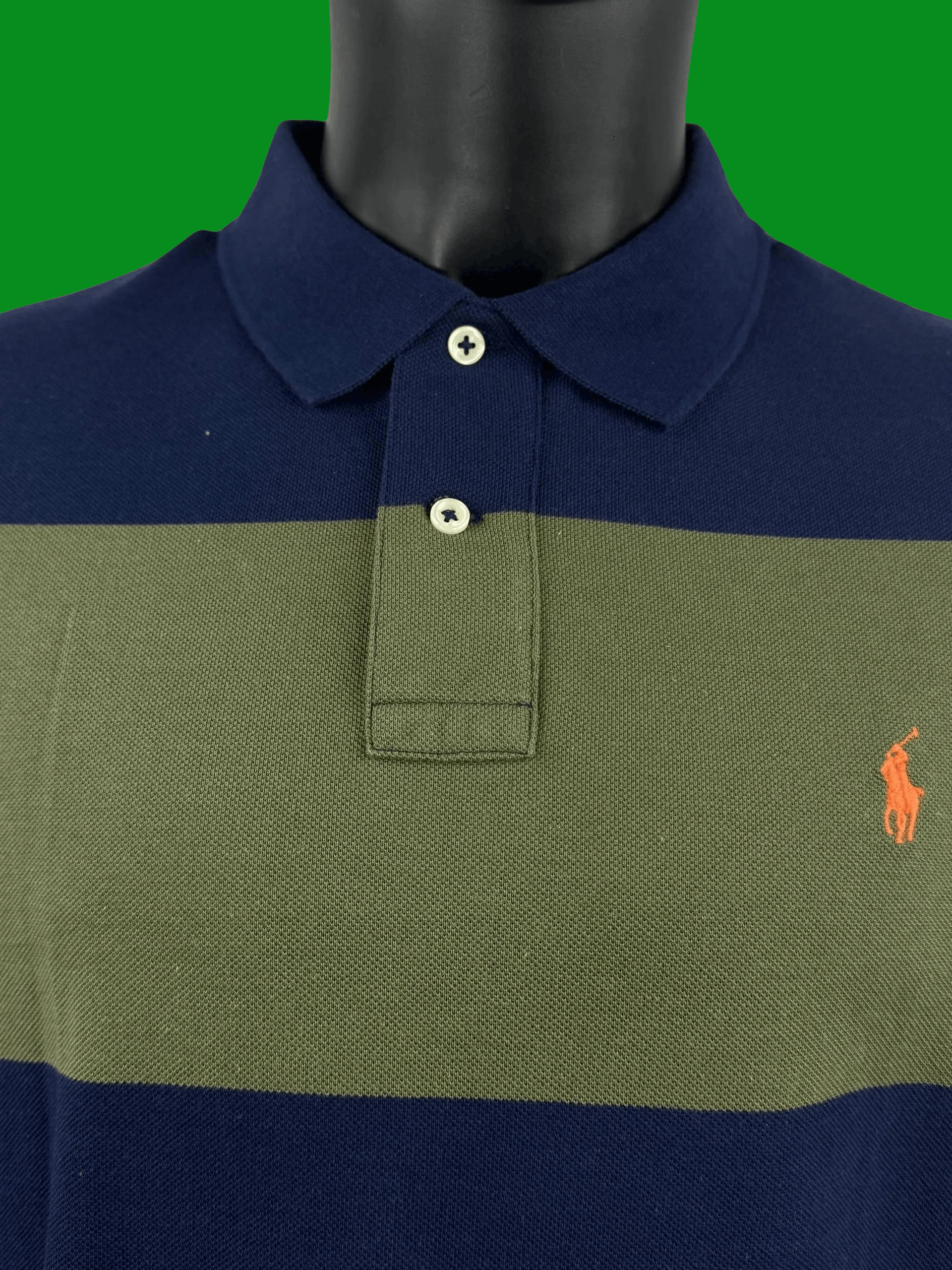 Polo Ralph Lauren VTG Polo Ralph Lauren Classic Fit Striped Mesh Size US XL / EU 56 / 4 - 3 Thumbnail