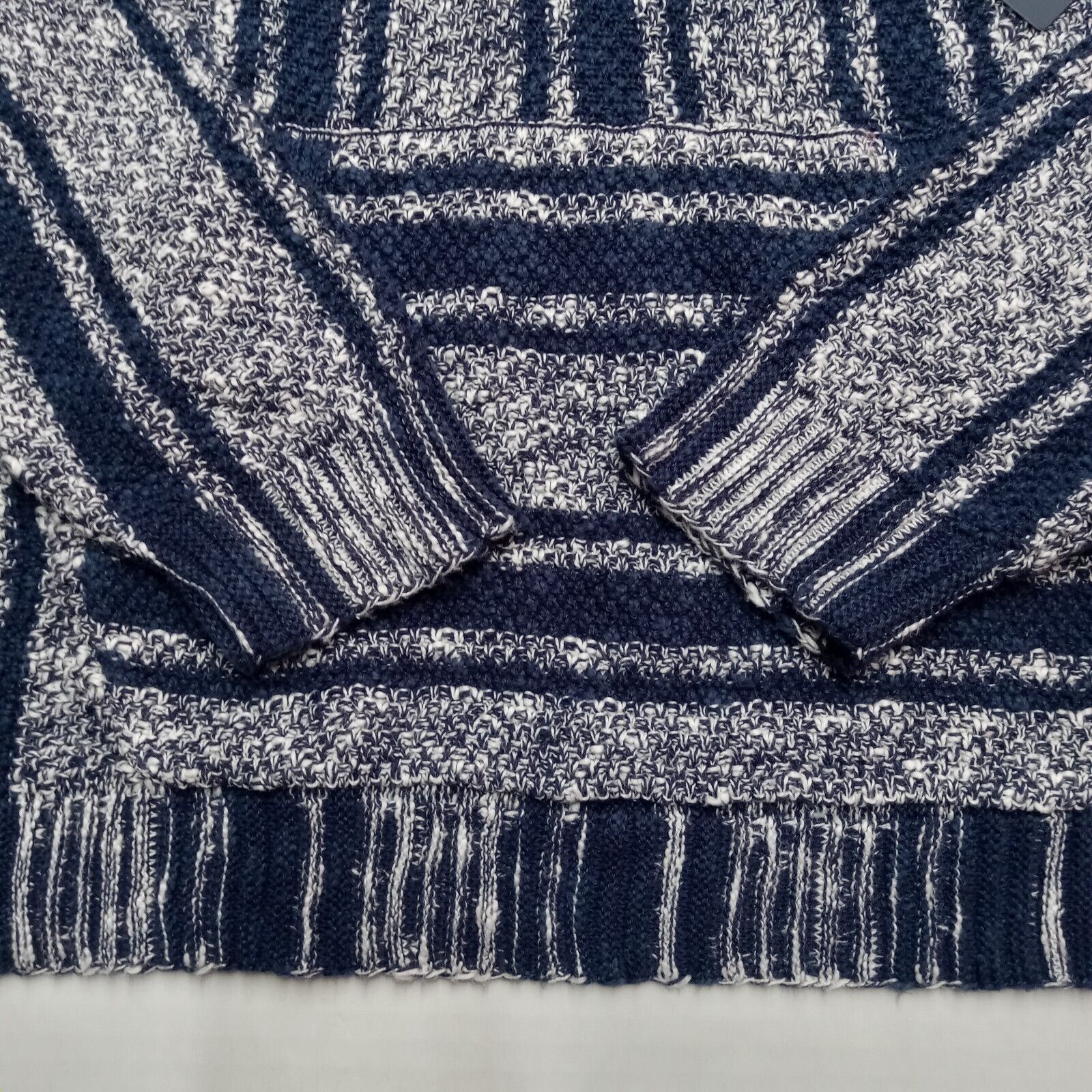 Lucky Brand Lucky Brand Baja Hoodie Men's M Striped Sweater Surfer Blue Size US M / EU 48-50 / 2 - 3 Thumbnail