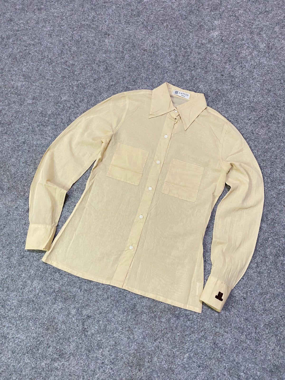 Lanvin 1980s Vintage Lanvin Silk Shirt Size XS / US 0-2 / IT 36-38 - 2 Thumbnail