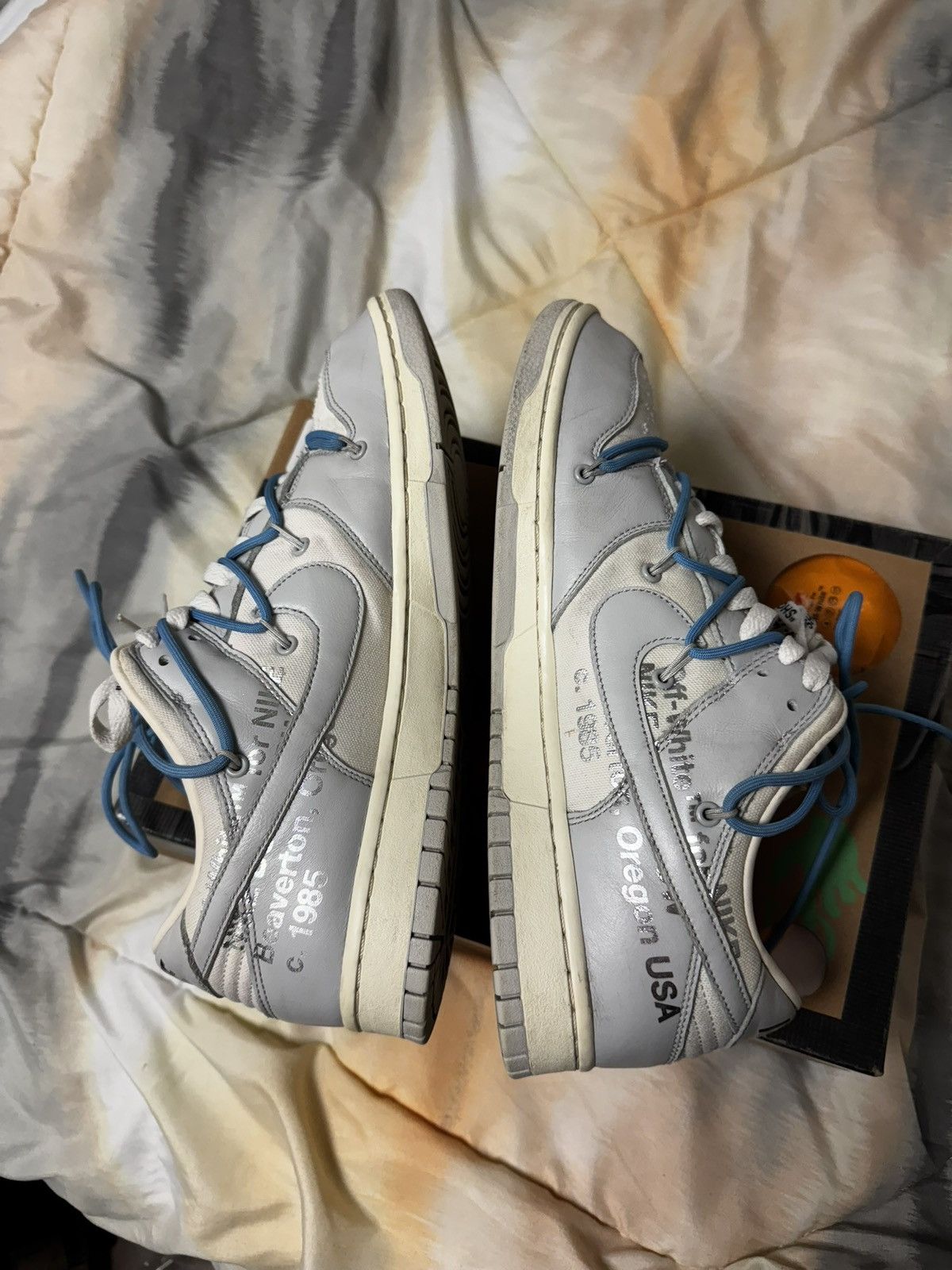 Nike × Off-White Nike Dunk Low Off-White Lot 5 Size US 11.5 / EU 44-45 - 6 Thumbnail