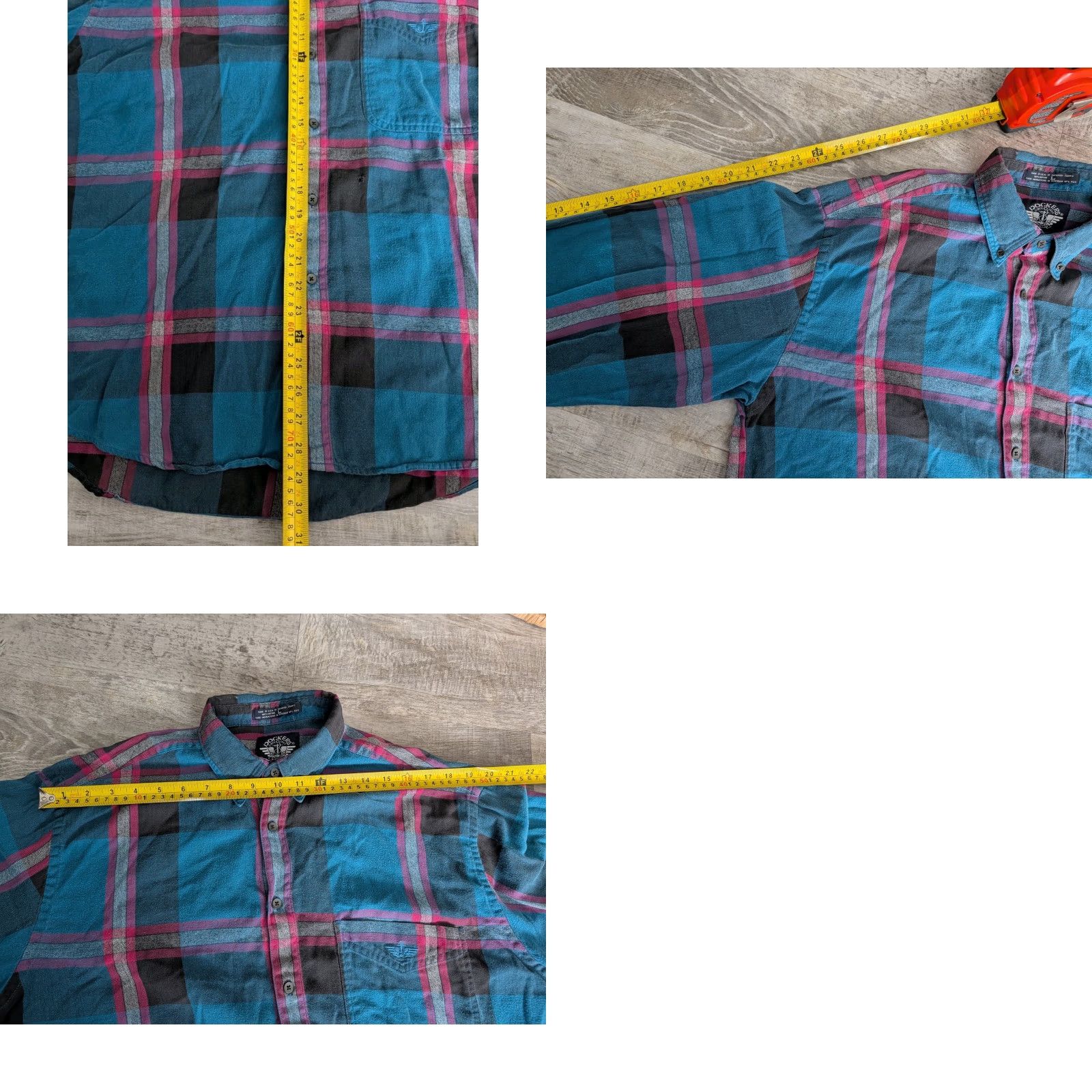 Dockers VINTAGE Dockers Shirt Mens L Blue Red Plaid Button-Down Cotton Long Sleeve 90s Casual Size US L / EU 52-54 / 3 - 9 Thumbnail