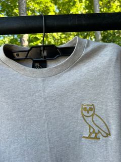 Drake's October's Very Own OVO North North Heather Grey T-Shirt Size Large