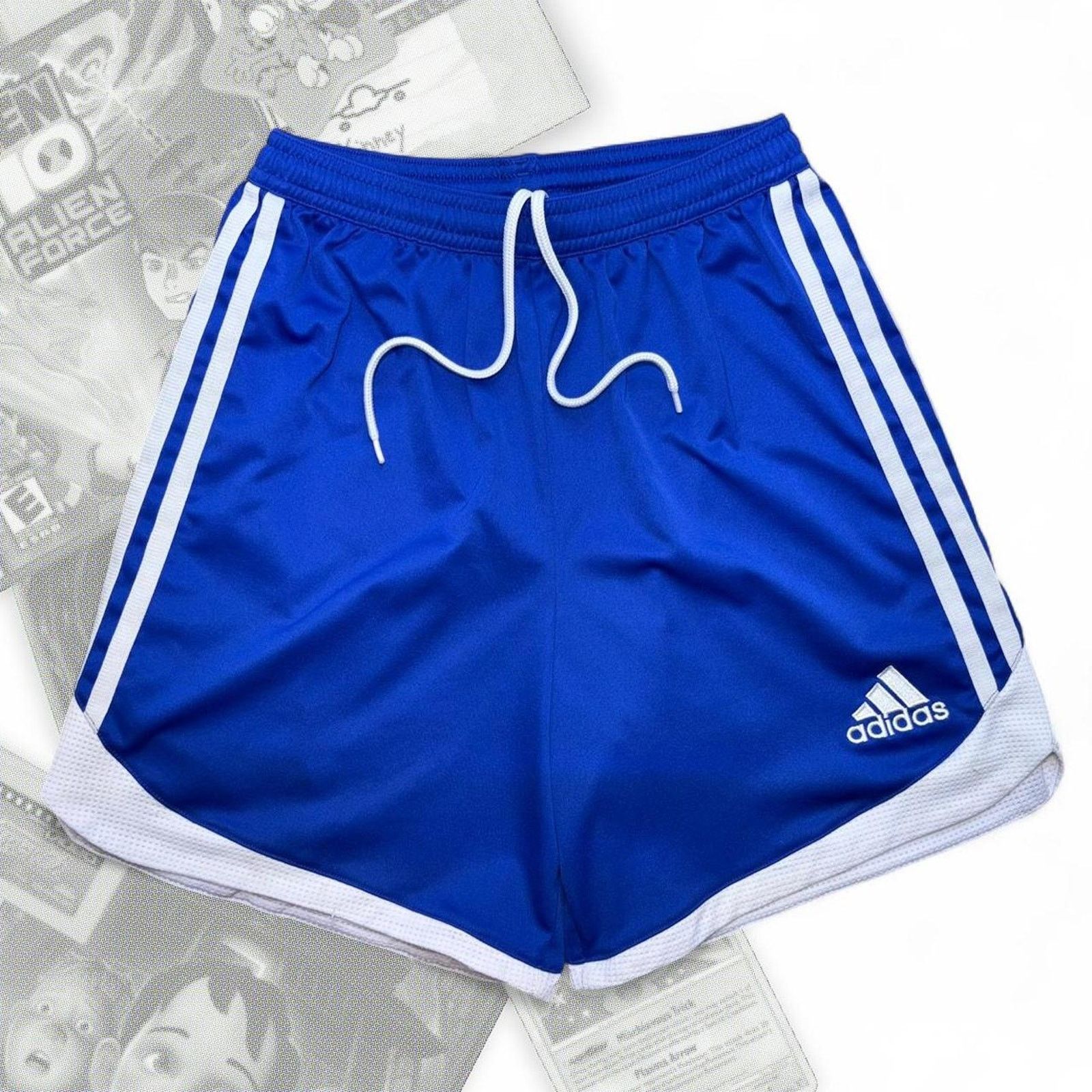 Adidas Vintage Y2K Blue & White/ Clima-Cool Adidas Athletic Shorts Size 34" / US 12 / IT 48 - 2 Thumbnail