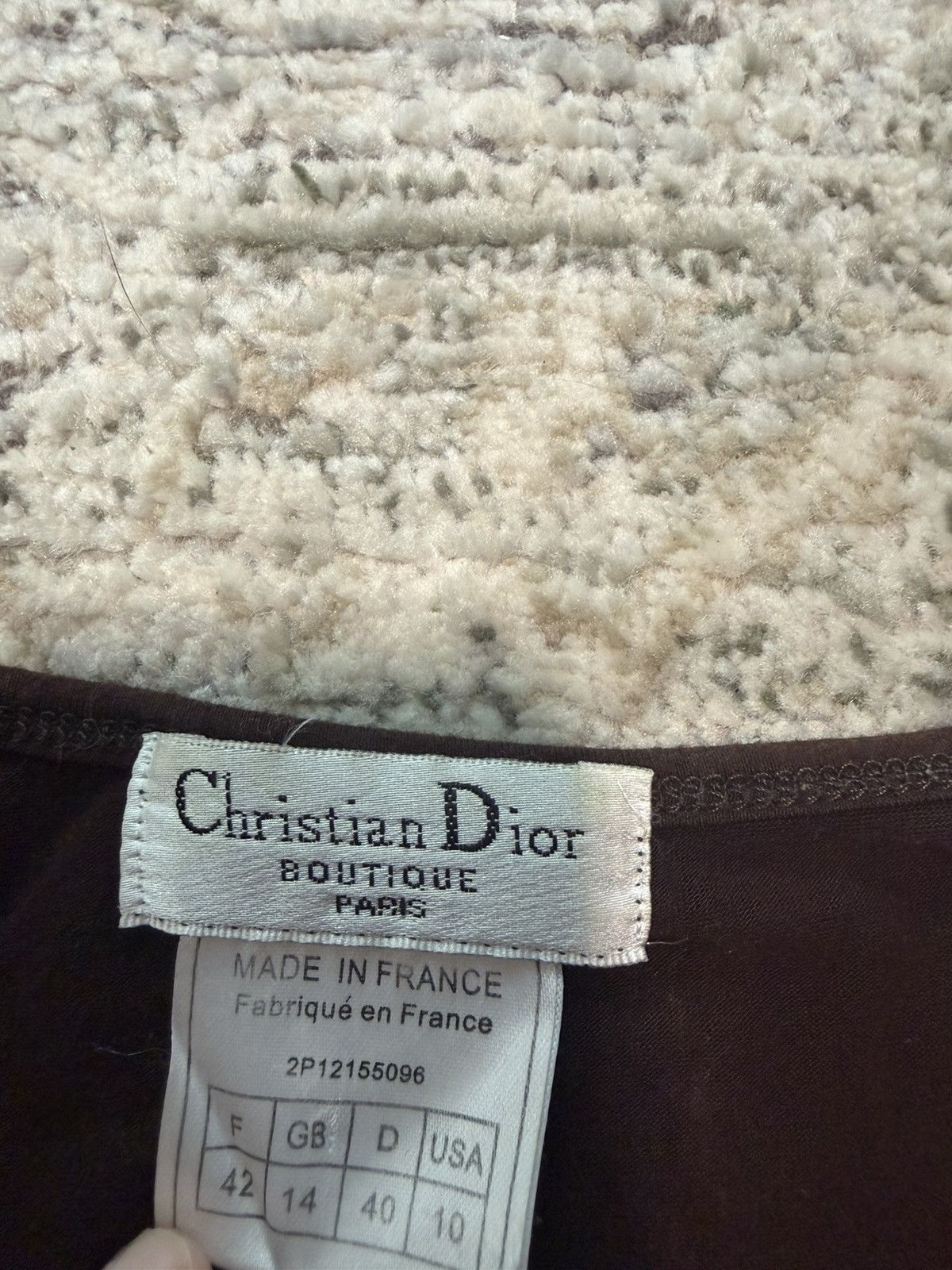 Christian Dior Monsieur Christian Dior rhinestone logo blouse tee Size S / US 4 / IT 40 - 4 Thumbnail