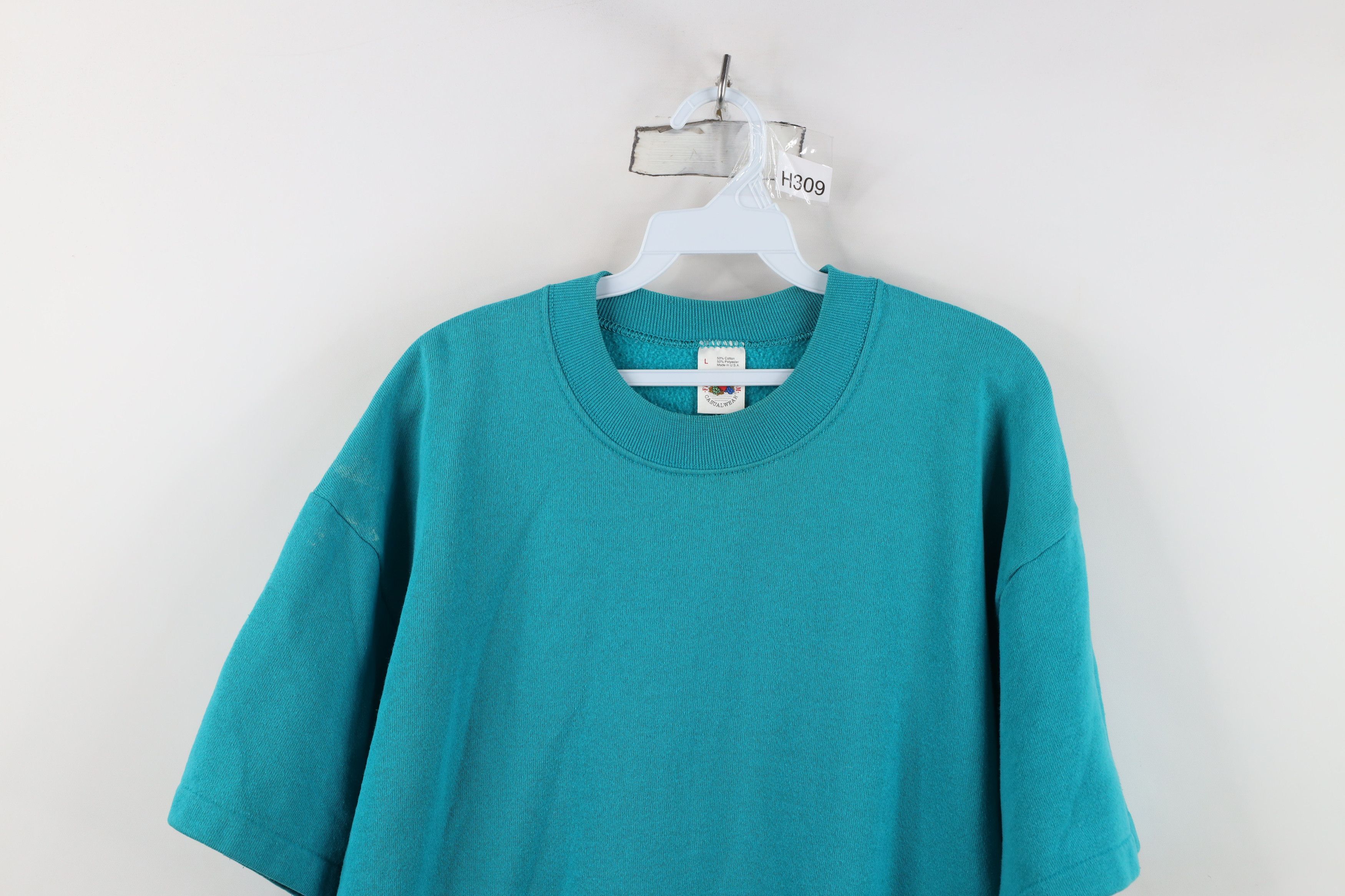 Vintage Vintage 90s Streetwear Blank Short Sleeve Sweatshirt USA Size US L / EU 52-54 / 3 - 2 Thumbnail
