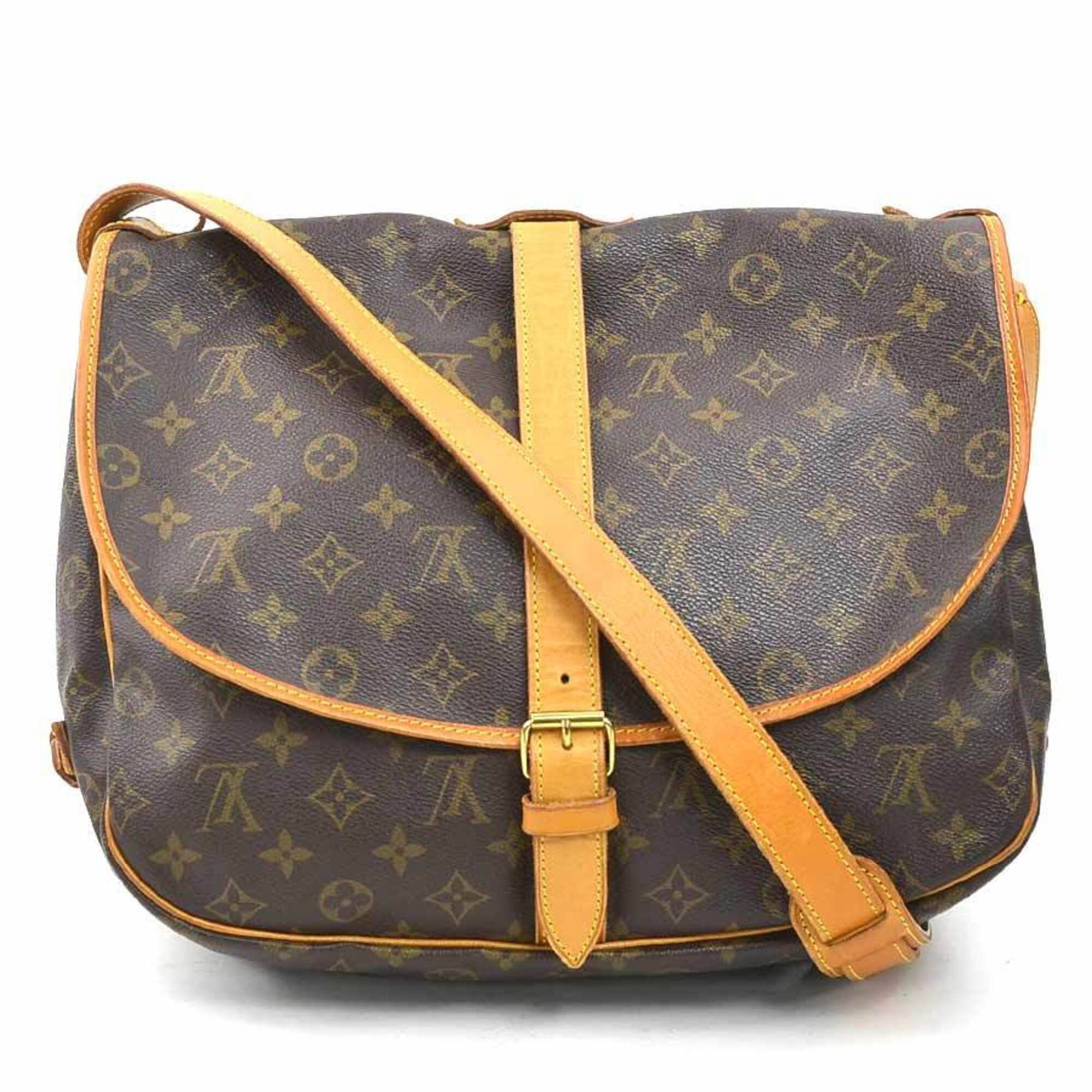 Louis Vuitton Louis Vuitton Shoulder Bag Monogram Saumur 35 Canvas Brown Gold Men's Women's M42254 e61841a Size ONE SIZE - 1 Thumbnail
